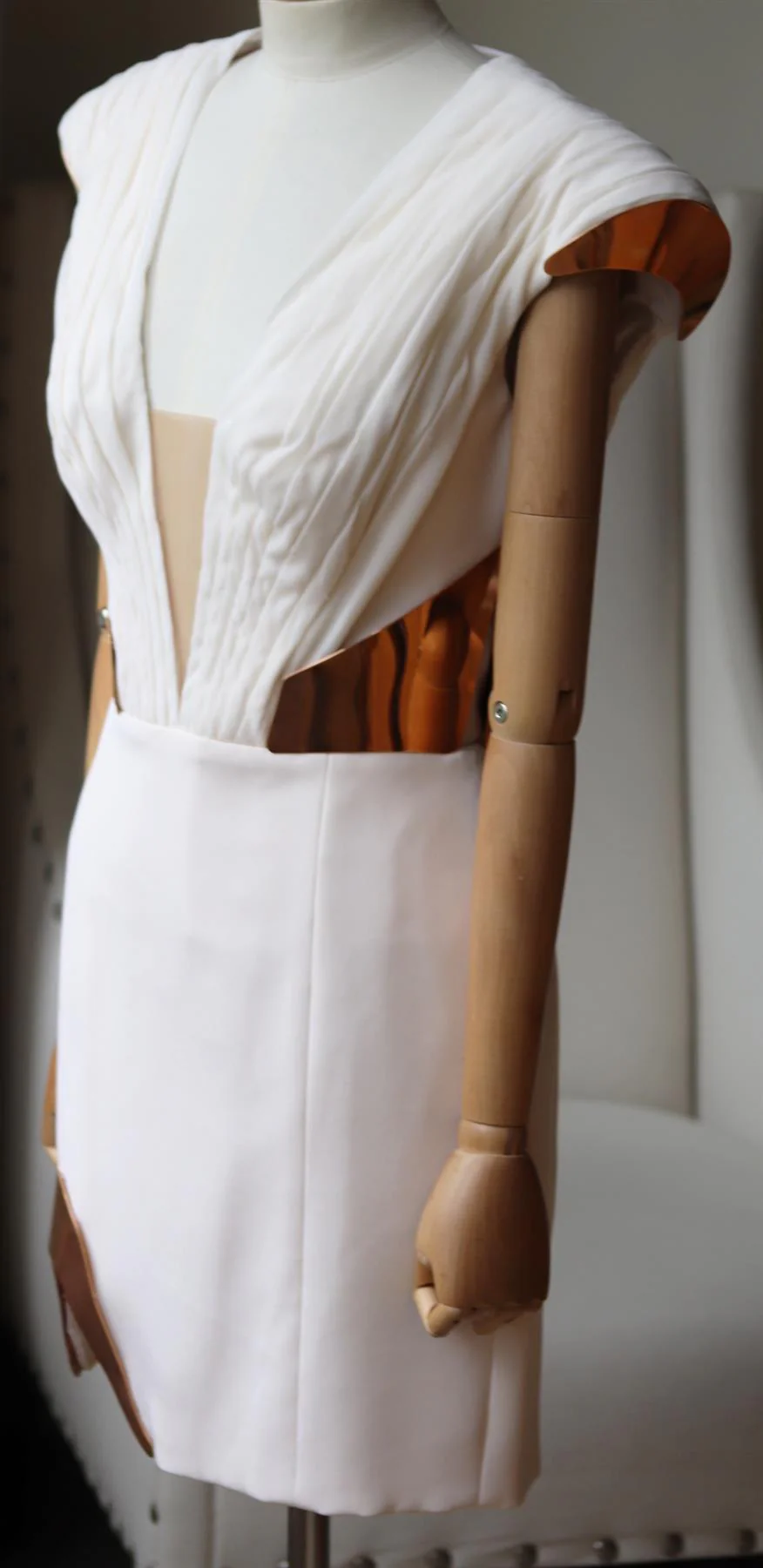 RALPH AND RUSSO EMBELLISHED SILK CREPE DE CHINE MINI DRESS SMALL - Image 4
