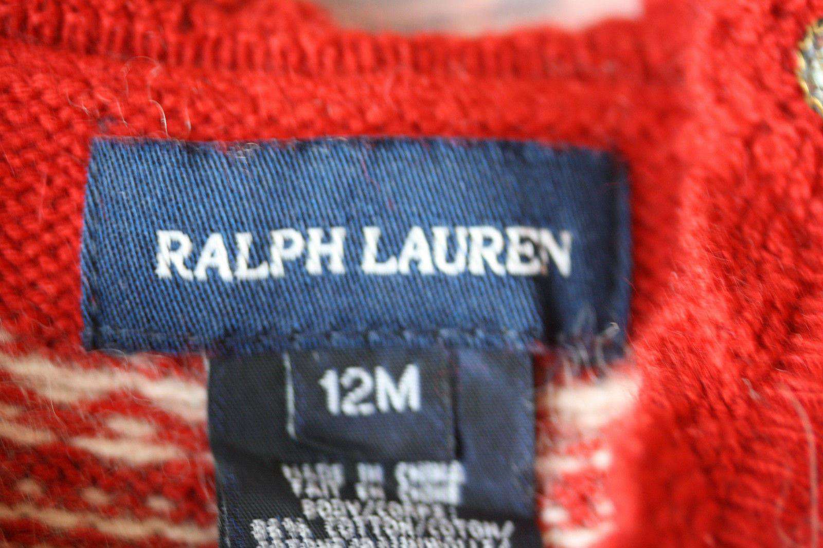 RALPH LAUREN BABY CABLE INTARSIA DRESS AND HAT 12 MONTHS - Image 5