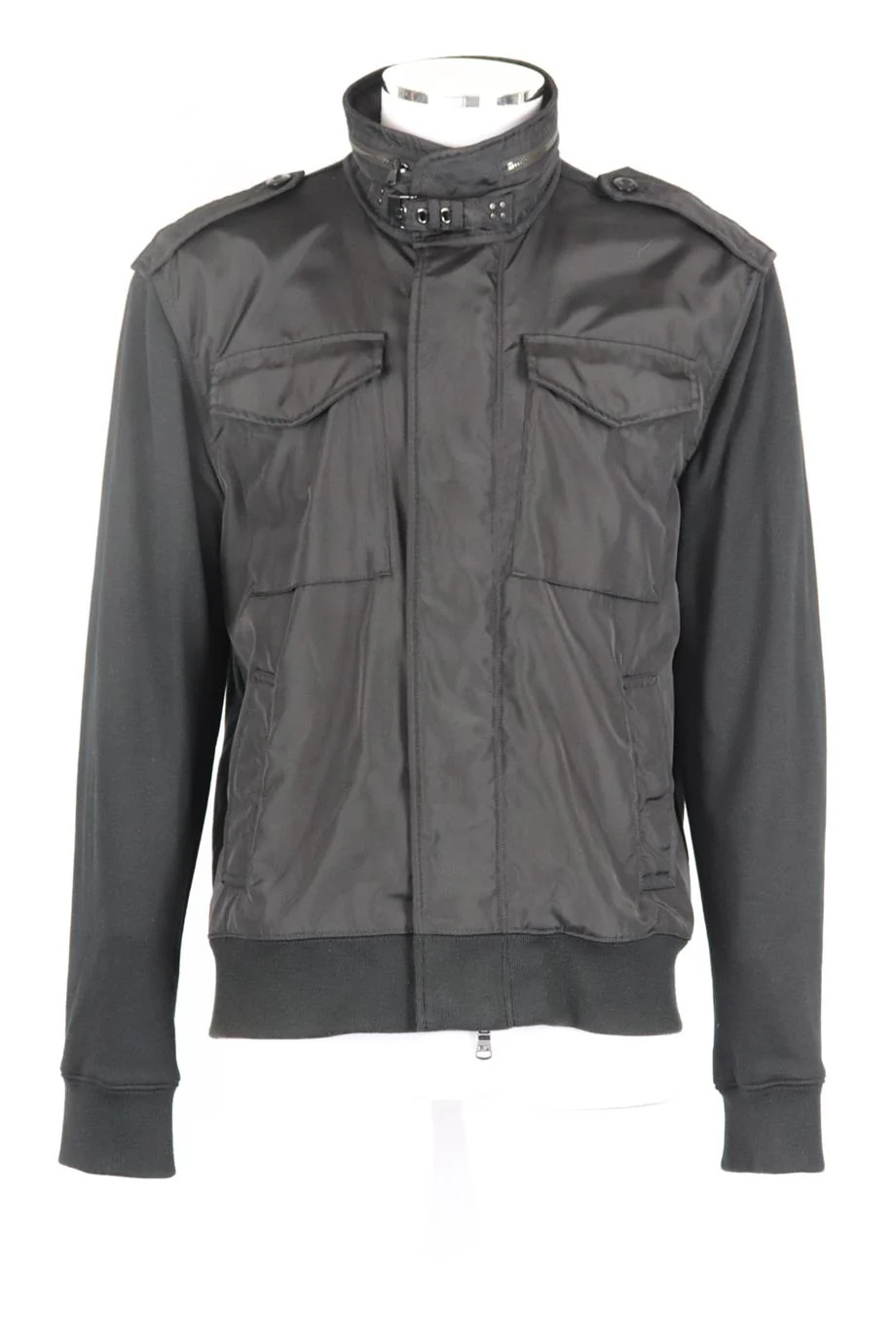 RALPH LAUREN BLACK LABEL MEN'S SHELL PANELED COTTON JERSEY JACKET LARGE - Image 2