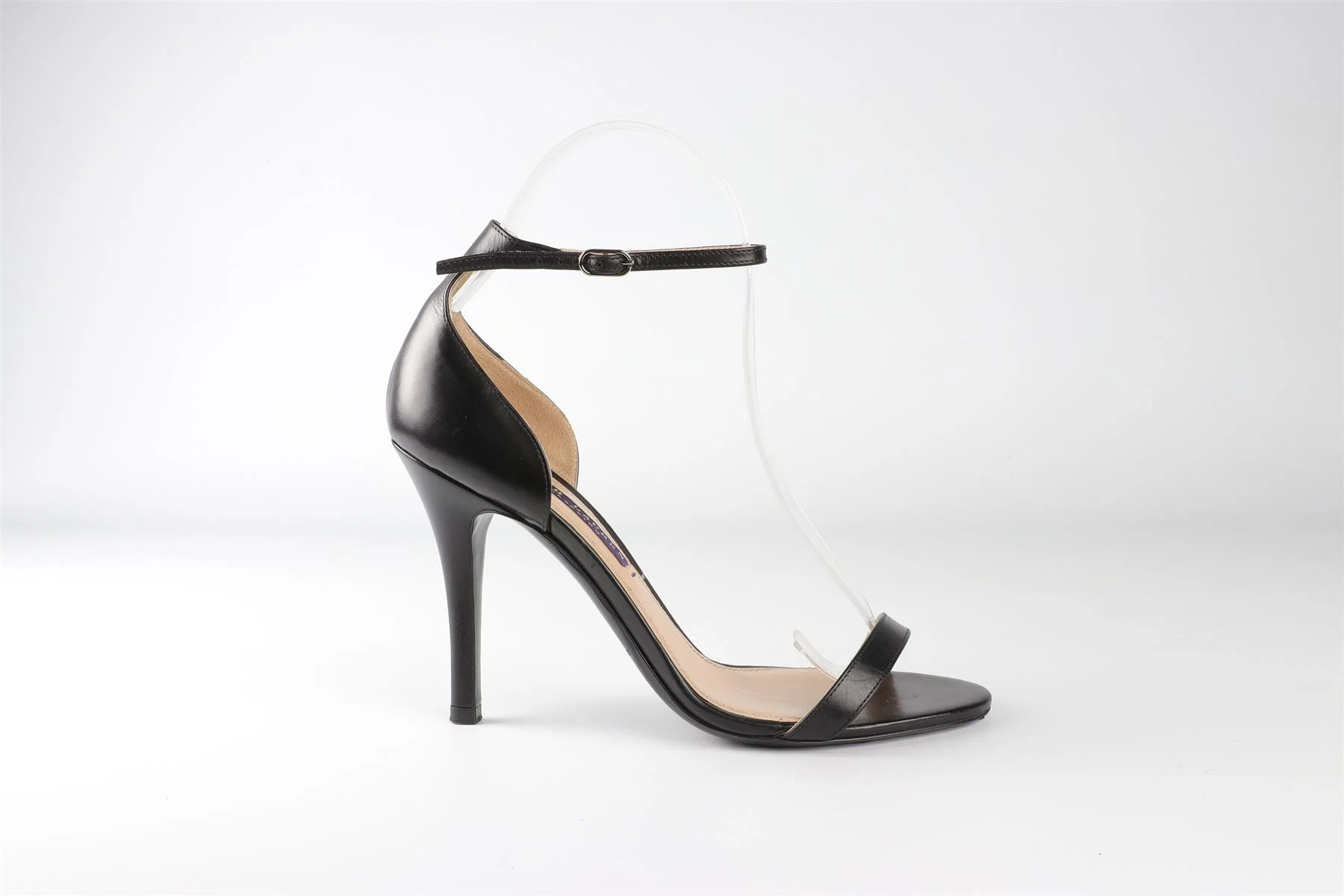 RALPH LAUREN COLLECTION BLACK LEATHER SANDALS EU 36 UK 3 US 6 - Image 2