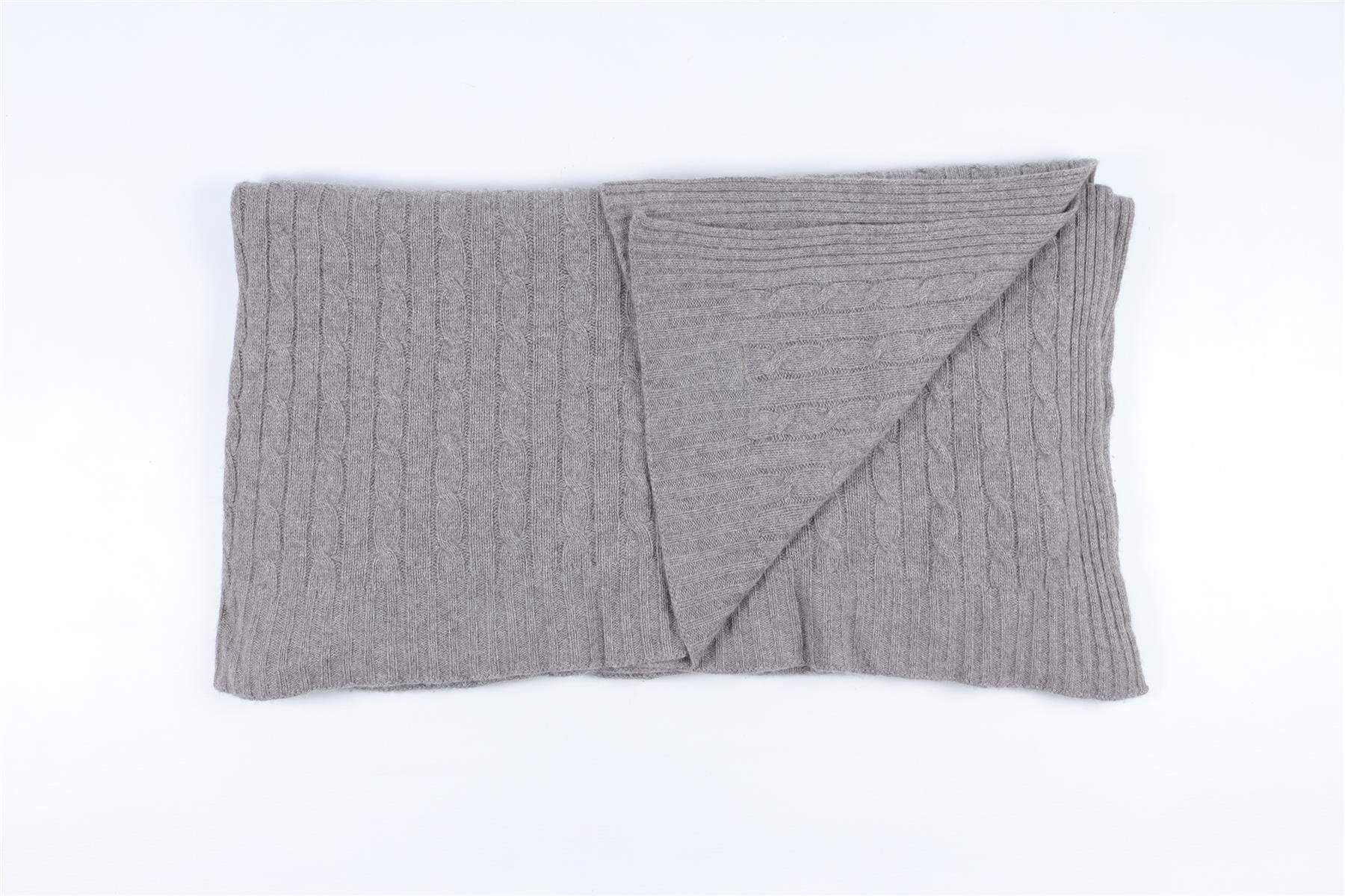 RALPH LAUREN GREY CASHMERE THROW - Image 2