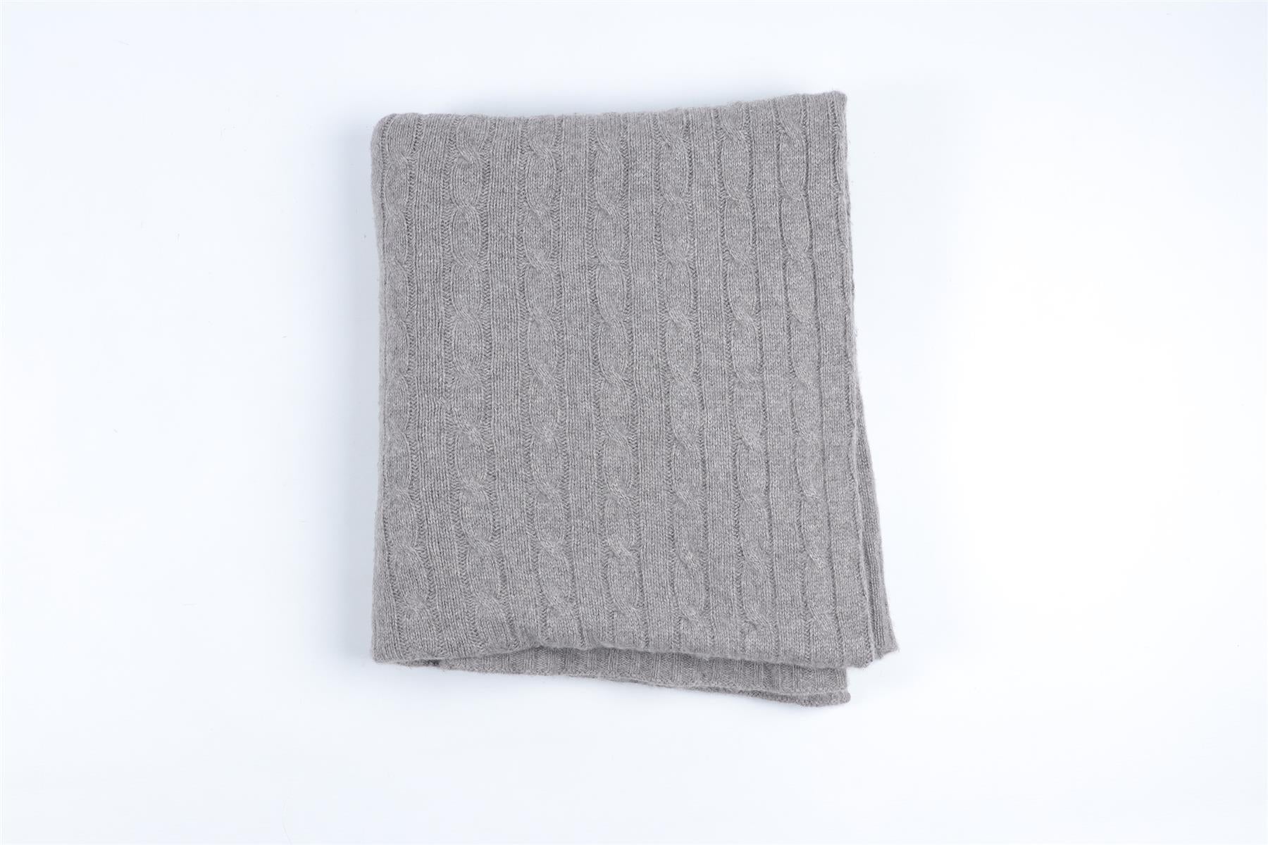 RALPH LAUREN GREY CASHMERE THROW - Image 4