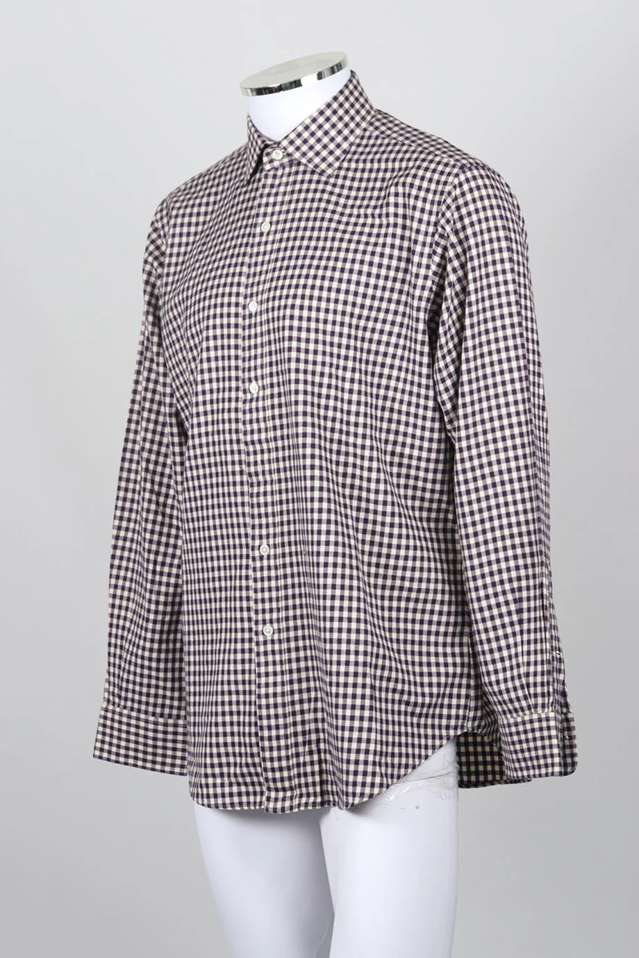 RALPH LAUREN MEN'S CHECKED COTTON SHIRT LARGE - Image 3