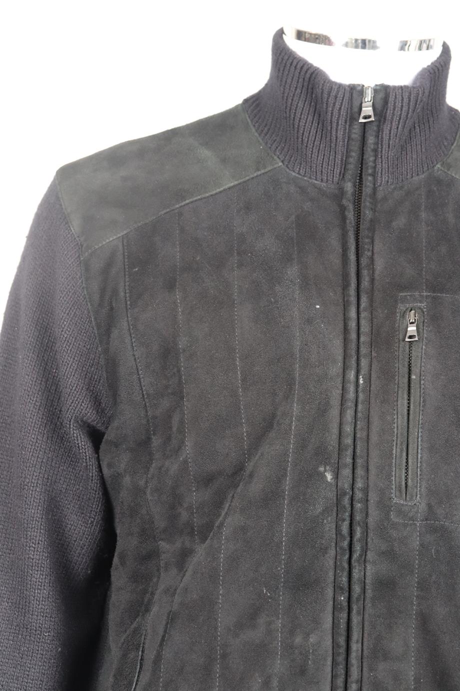 RALPH LAUREN MEN'S SUEDE AND CASHMERE BLEND JACKET LARGE - Image 5