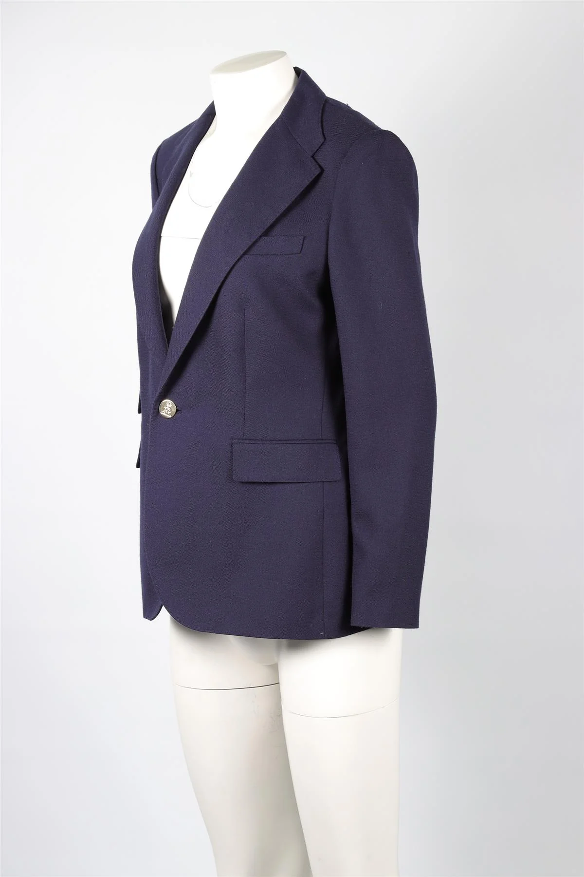 RALPH LAUREN PURPLE LABEL BLUE CASHMERE BLAZER US 10 UK 14 - Image 3