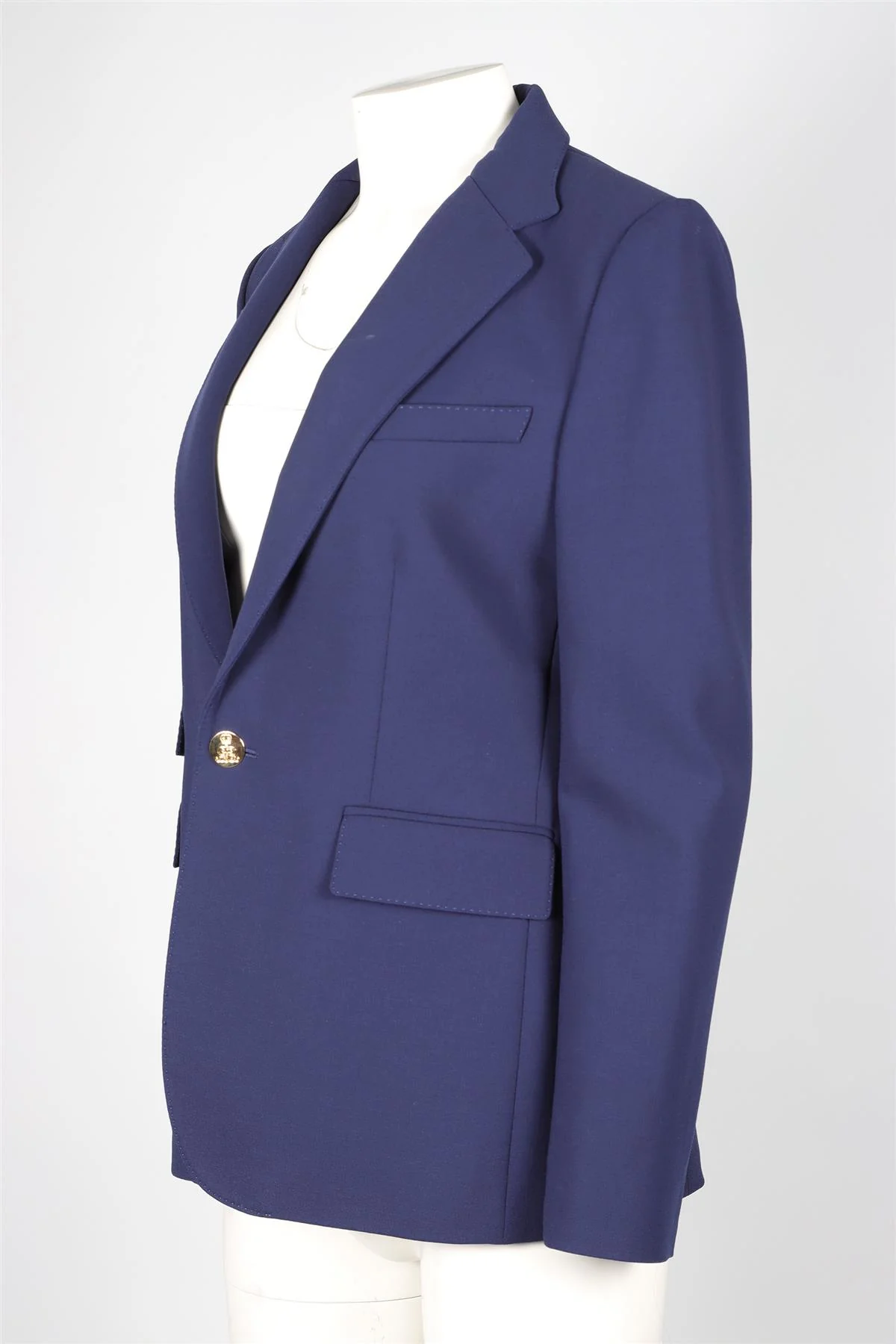 RALPH LAUREN PURPLE LABEL BLUE WOOL BLAZER US 10 UK 14 - Image 3