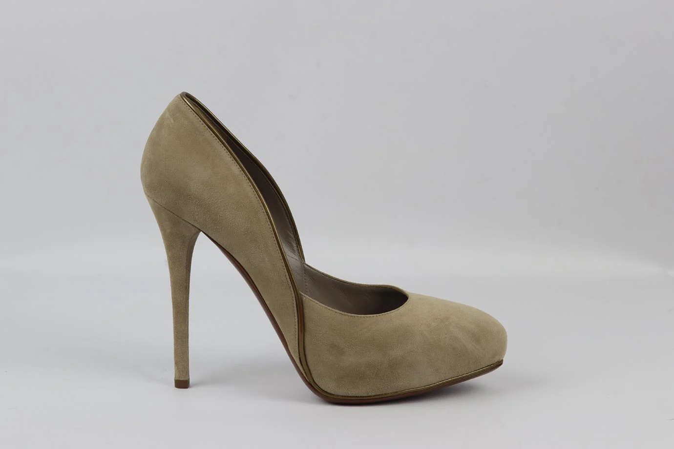 RALPH LAUREN PURPLE LABEL SUEDE PLATFORM PUMPS EU 39.5 UK 6.5 US 9.5 - Image 2