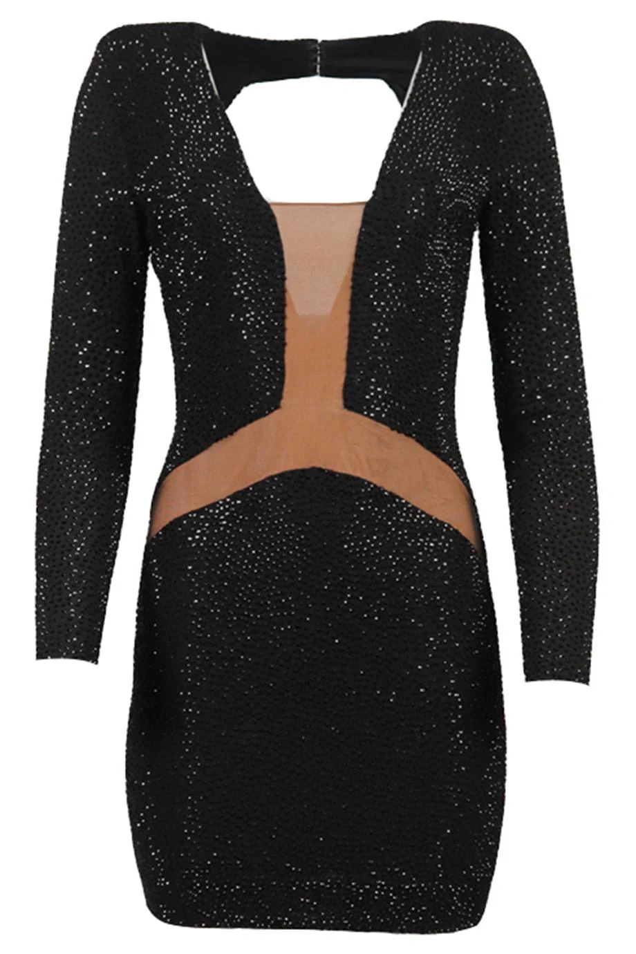 RALPH & RUSSO HAUTE COUTURE CRYSTAL AND SILK MINI DRESS XSMALL - Image 5