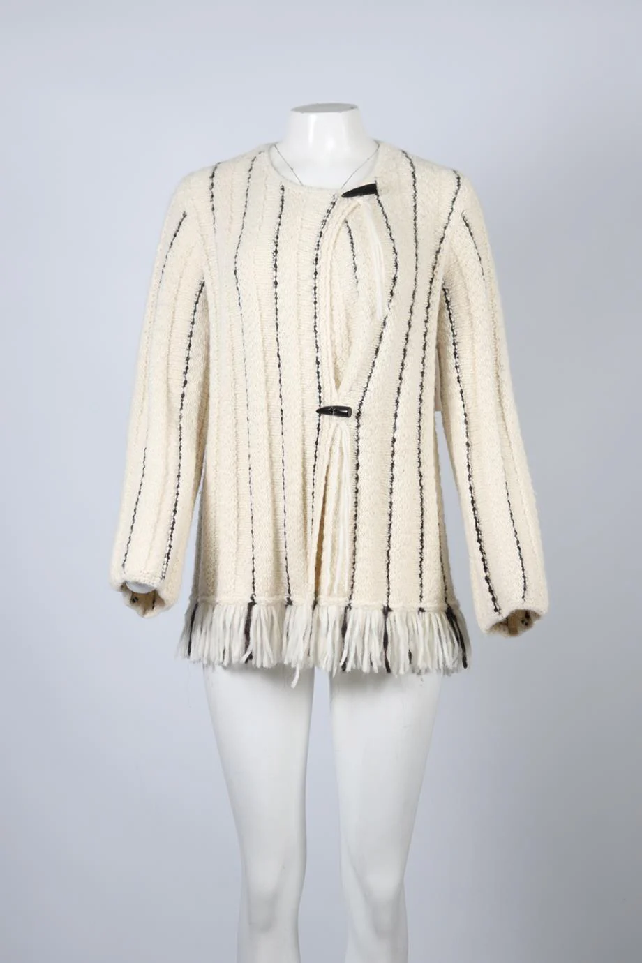 RAQUEL ALLEGRA ALPACA AND WOOL BLEND CARDIGAN MEDIUM - Image 2