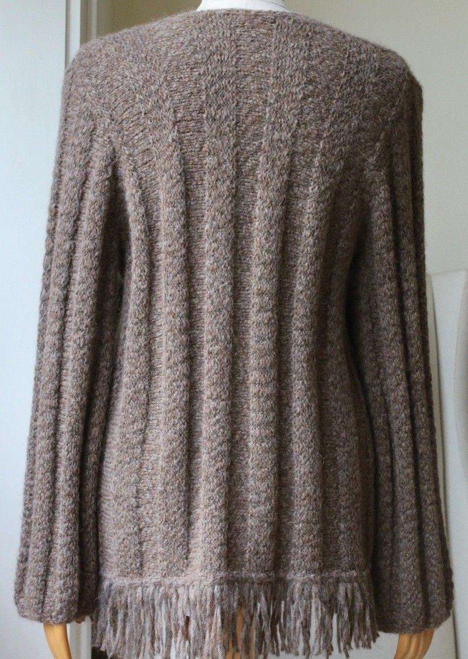 RAQUEL ALLEGRA DUFFLE FRINGE CARDIGAN UK 8 - Image 3