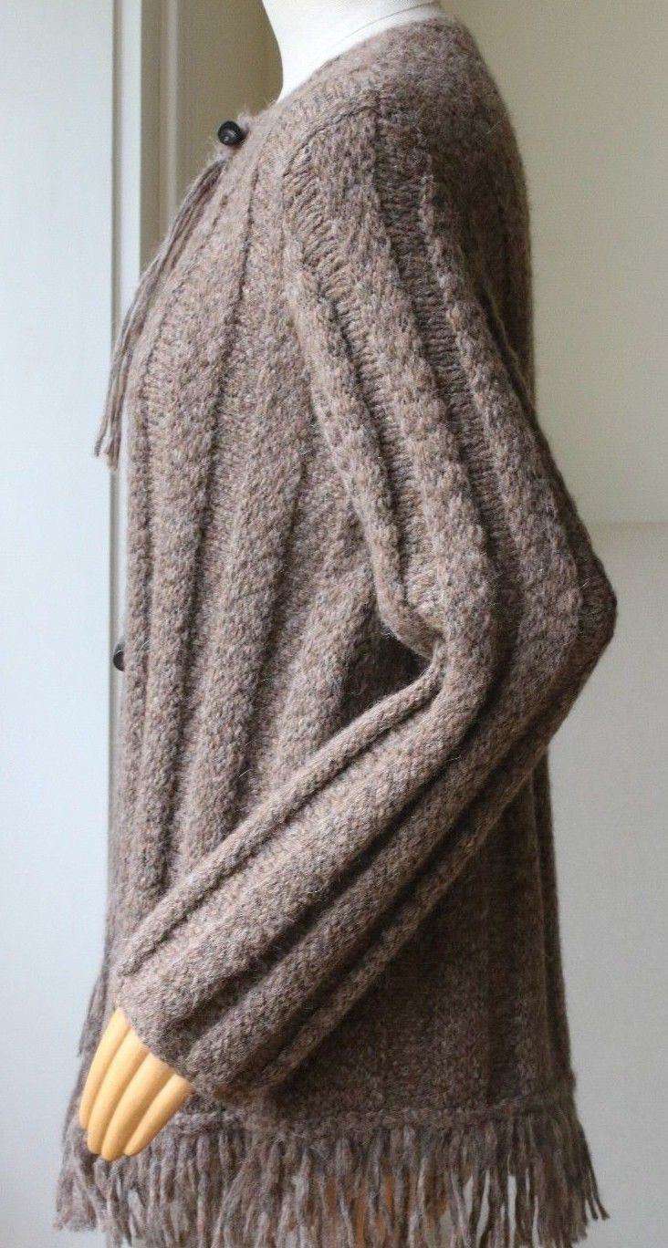 RAQUEL ALLEGRA DUFFLE FRINGE CARDIGAN UK 8 - Image 6