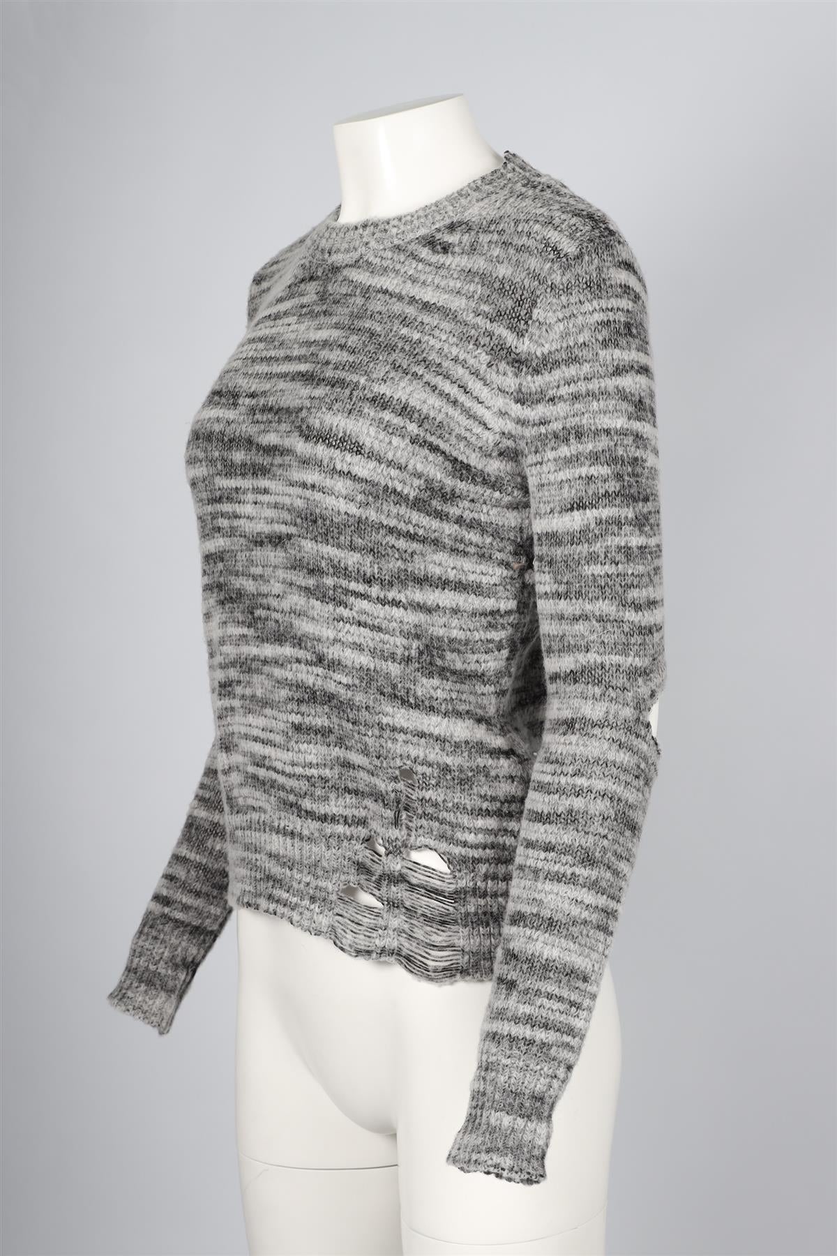 RAQUEL ALLEGRA GREY WOOL BLEND SWEATER SMALL - Image 3