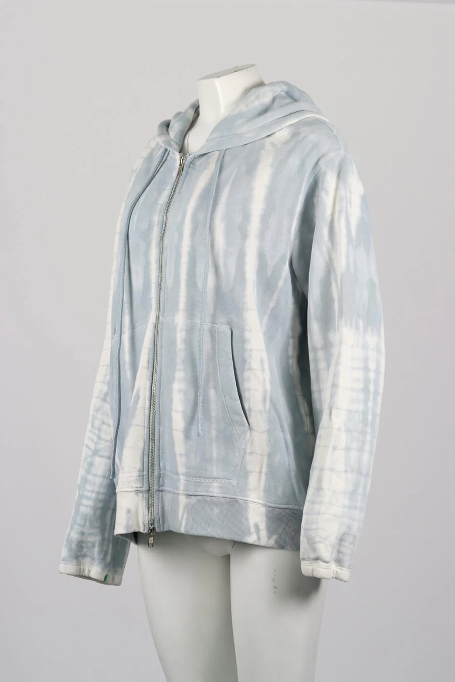 RAQUEL ALLEGRA TIE DYED COTTON BLEND HOODIE UK 8 - Image 3