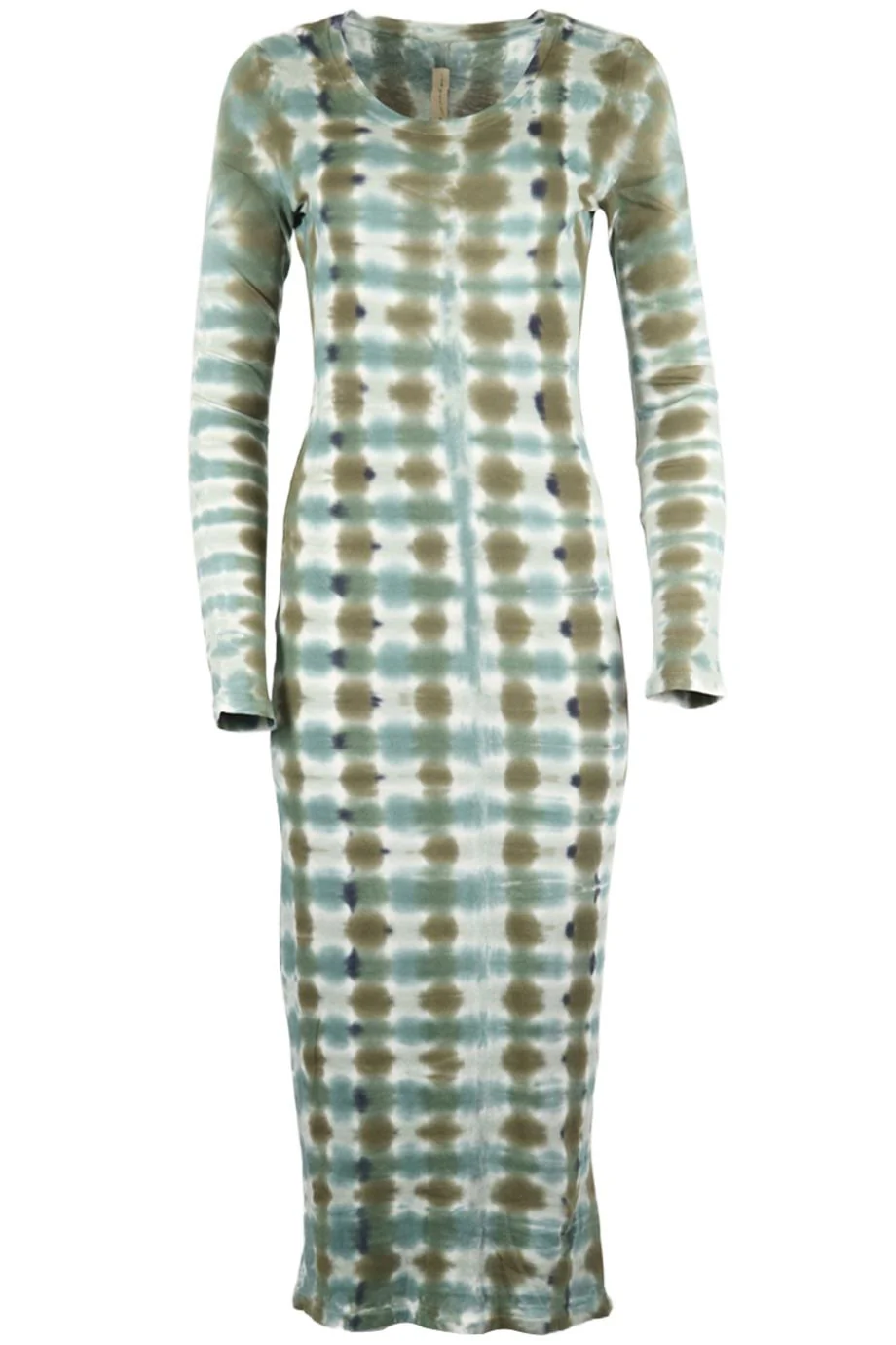 RAQUEL ALLEGRA TIE DYED COTTON JERSEY MIDI DRESS UK 8
