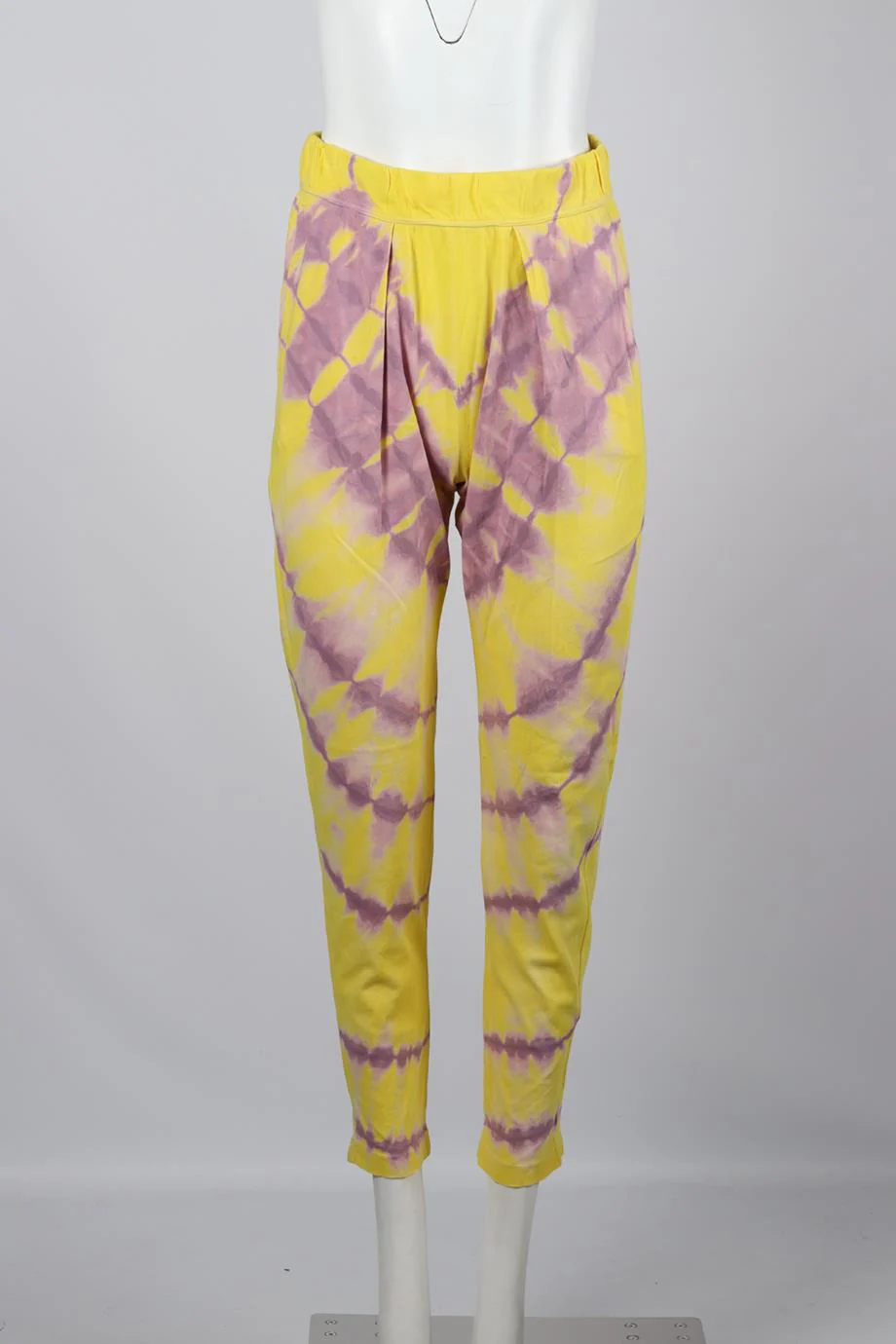 RAQUEL ALLEGRA TIE DYED COTTON JERSEY TAPERED PANTS UK 8 - Image 2