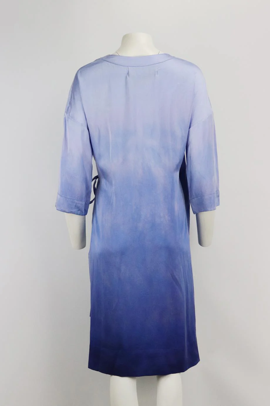 RAQUEL ALLEGRA TIE DYED SILK WRAP ROBE UK 6 - Image 4