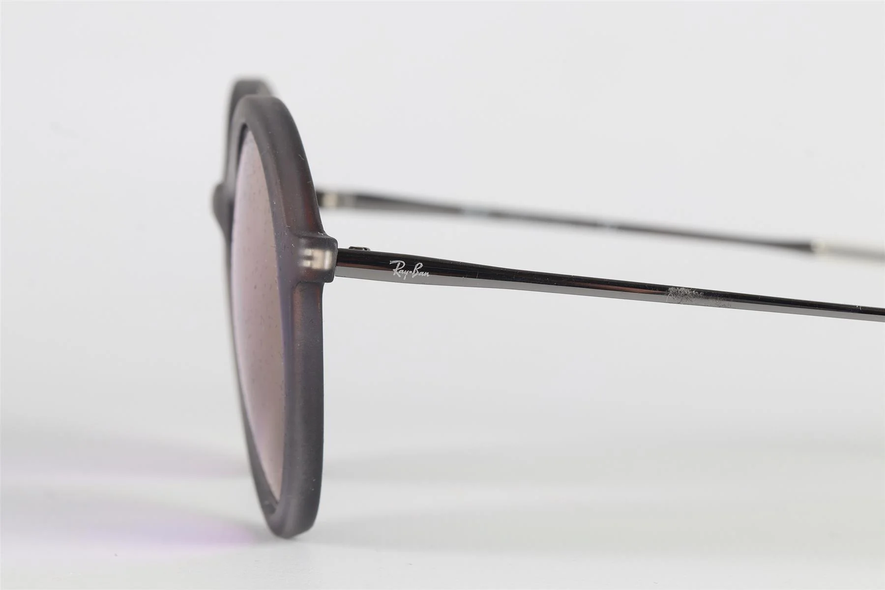 RAY-BAN PURPLE ROUND FRAME ACETATE SUNGLASSES - Image 5