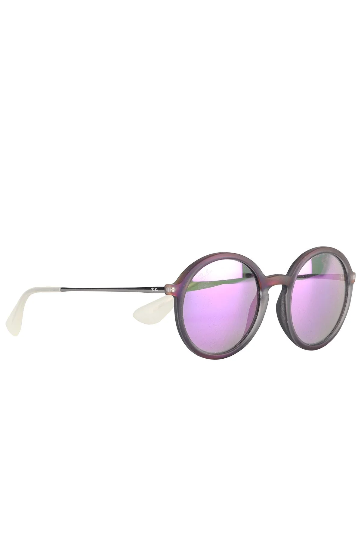 RAY-BAN PURPLE ROUND FRAME ACETATE SUNGLASSES - Image 8