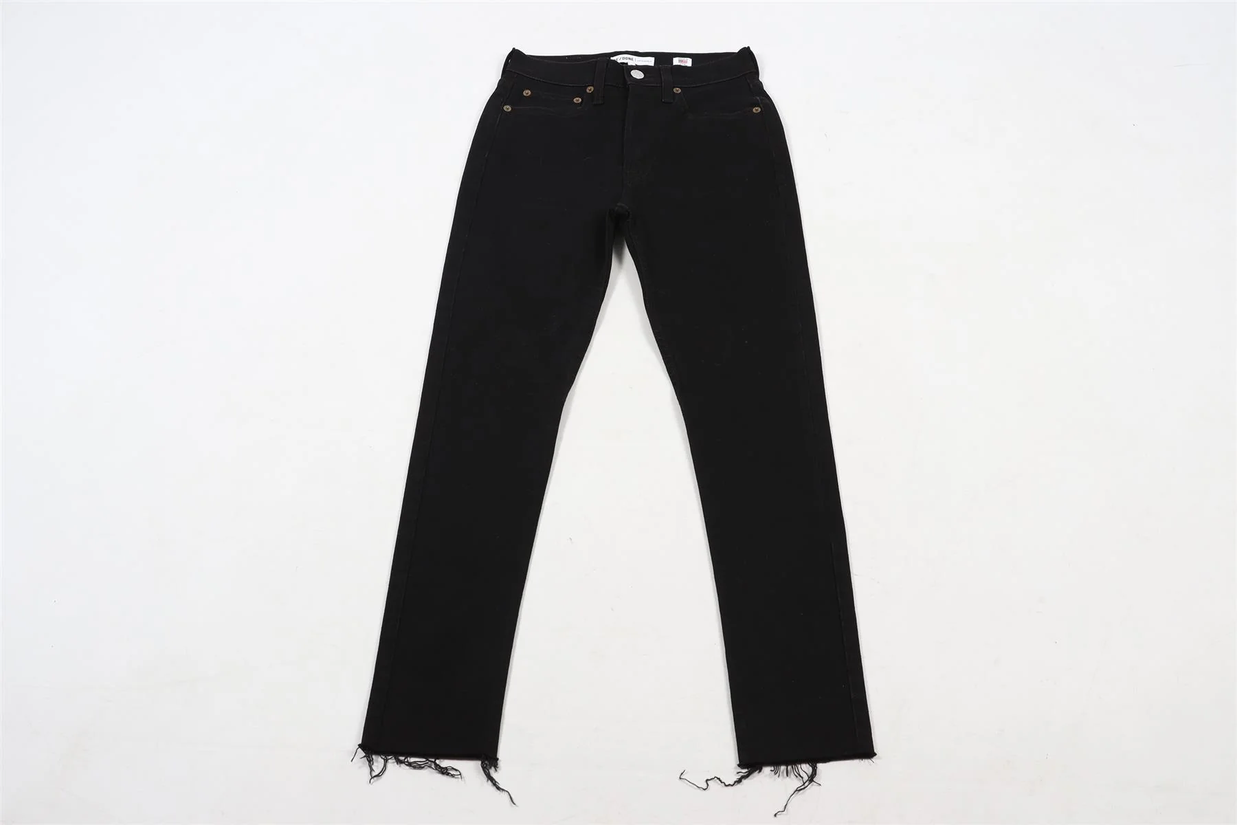 RE/DONE BLACK HIGH RISE SKINNY JEANS W25 UK 6-8 - Image 3