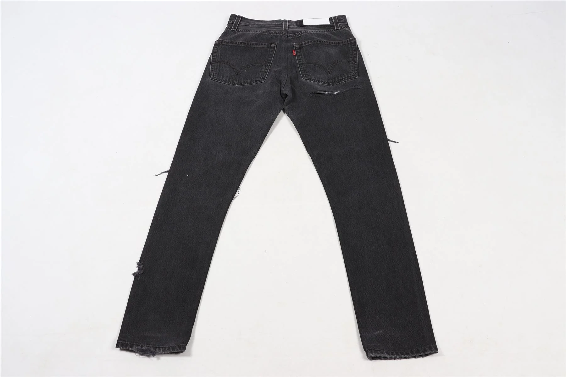 RE/DONE BLACK HIGH RISE STRAIGHT LEG JEANS W24 UK 6 - Image 4