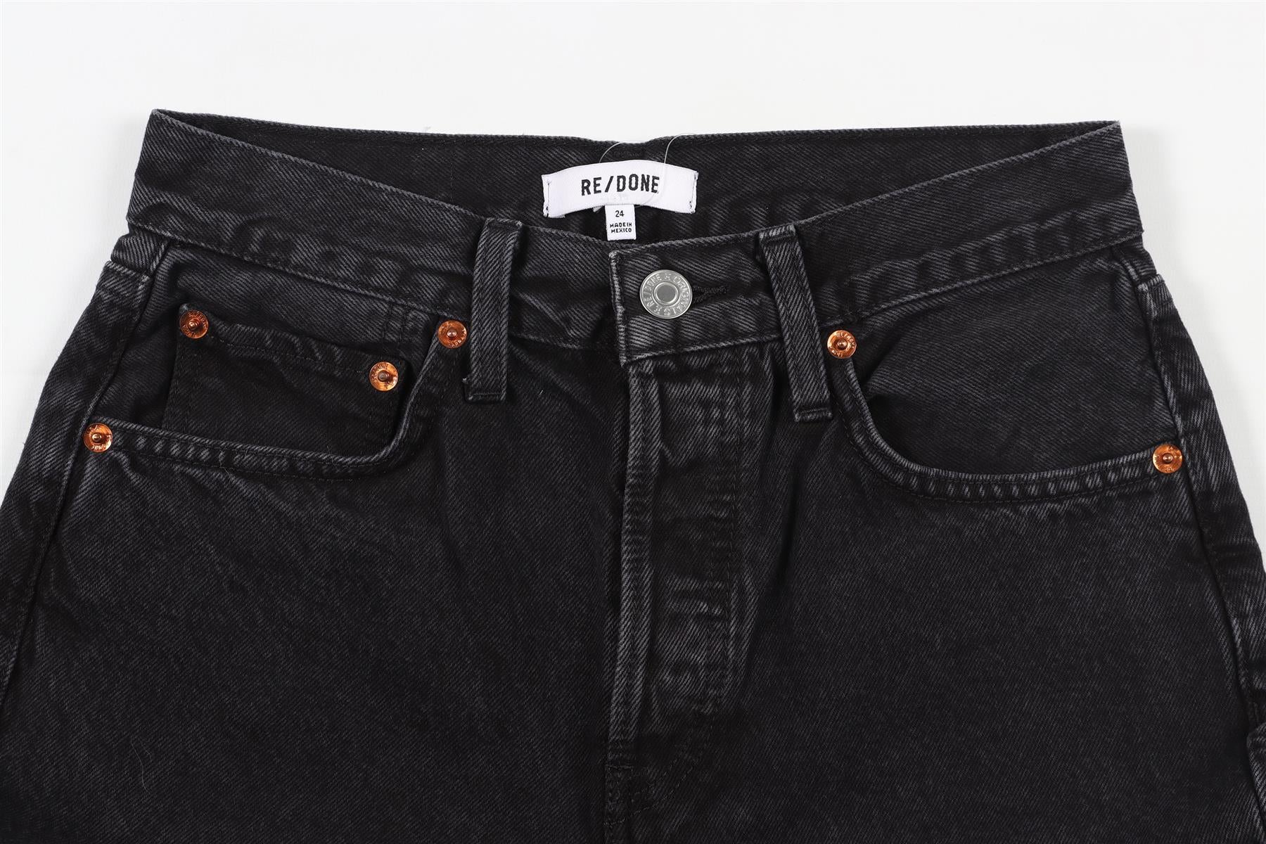 RE/DONE BLACK STRAIGHT LEG JEANS W24 - Image 3