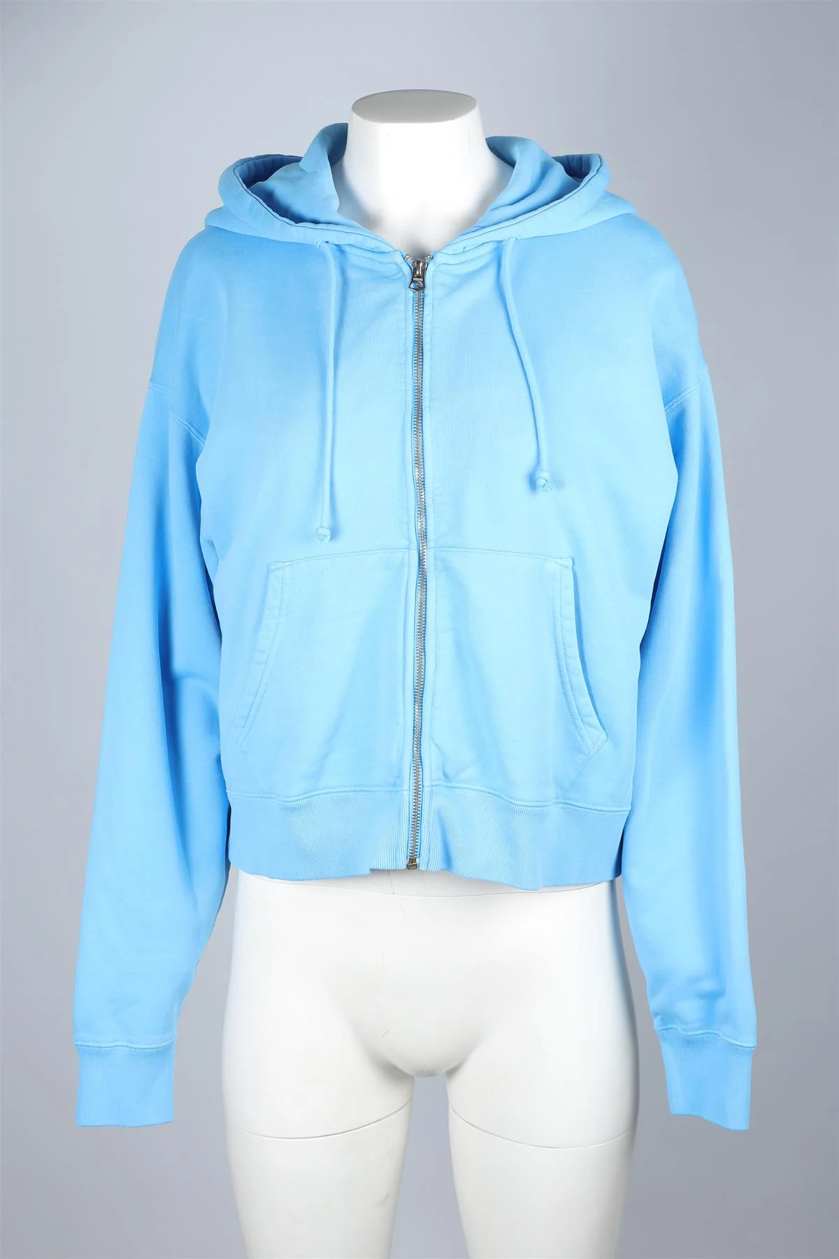 RE/DONE BLUE COTTON HOODIE SMALL - Image 2
