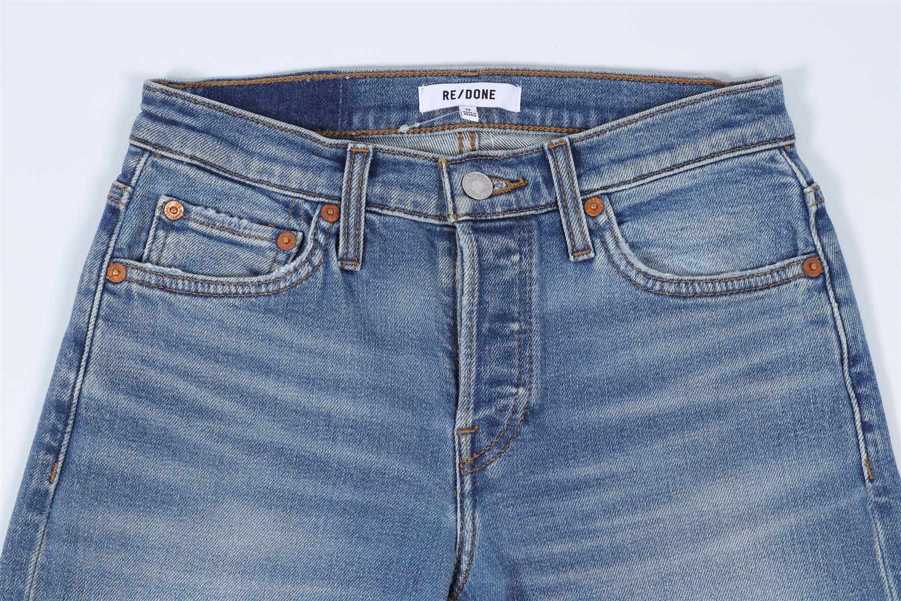 RE/DONE BLUE DENIM JEANS W24 UK 6 - Image 3