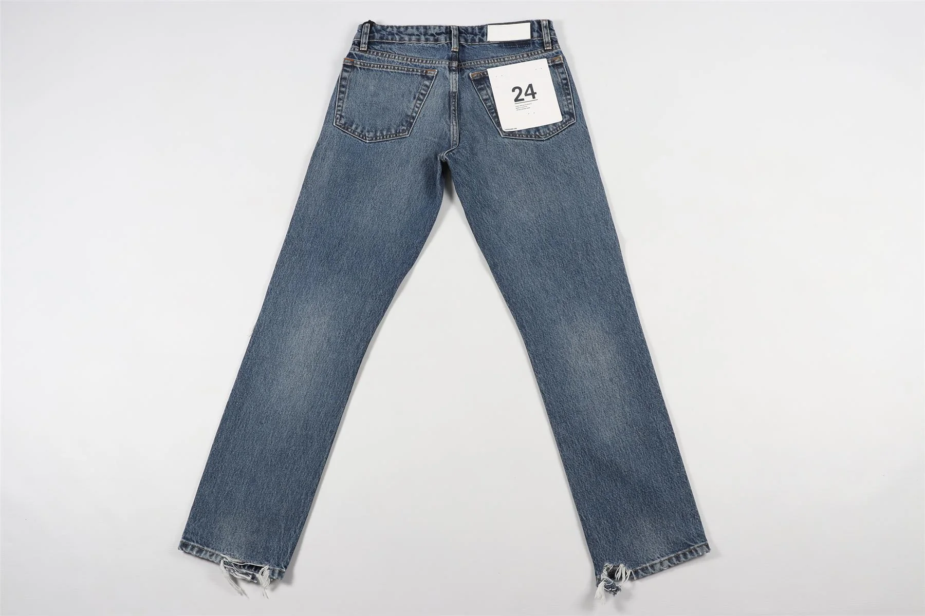 RE/DONE BLUE STRAIGHT LEG JEANS W24 - Image 4