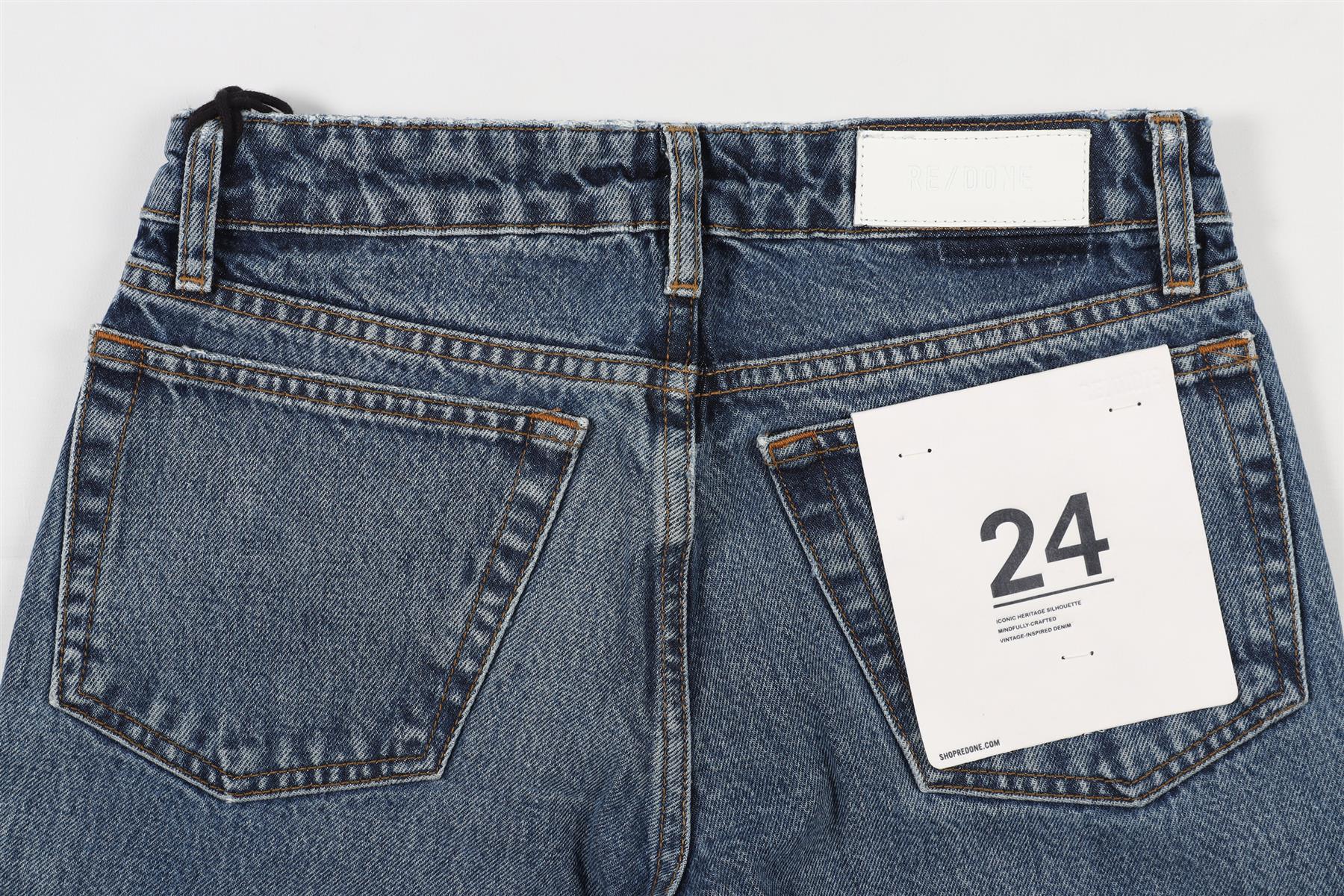 RE/DONE BLUE STRAIGHT LEG JEANS W24 - Image 5