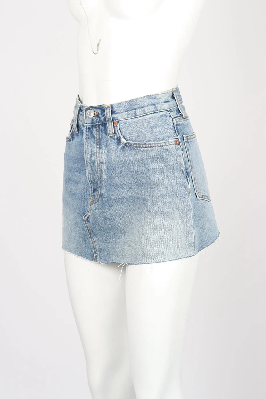 RE/DONE DENIM MINI SKIRT W25 UK 6-8 - Image 3