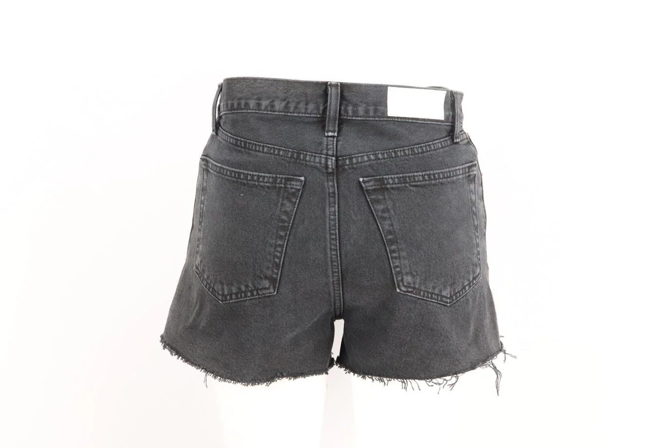 RE/DONE DISTRESSED HIGH RISE DENIM SHORTS W26 UK 8 - Image 4