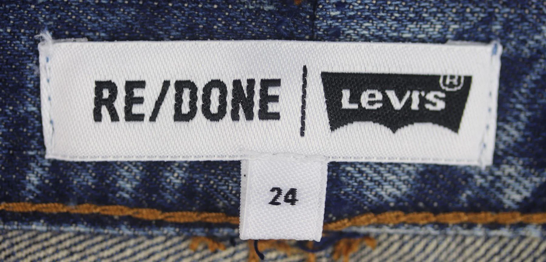 RE/DONE DISTRESSED HIGH WAISTED DENIM SHORTS W24 UK 6 - Image 5