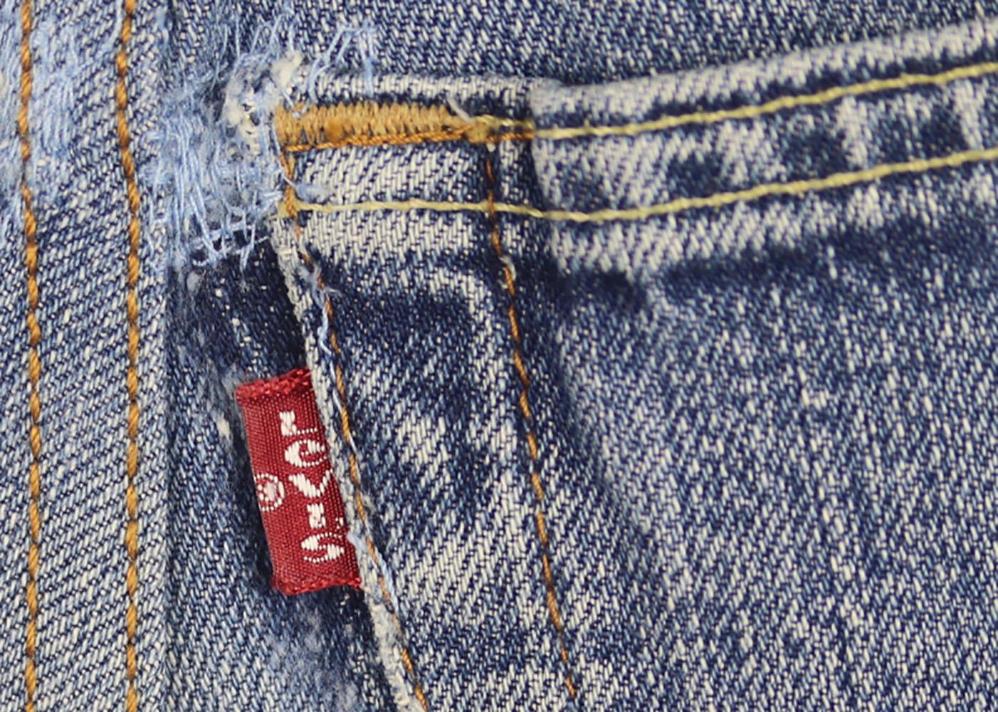RE/DONE DISTRESSED HIGH WAISTED DENIM SHORTS W25 UK 6/8 - Image 4