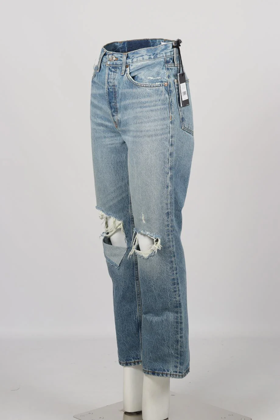 RE/DONE DISTRESSED STRAIGHT LEG JEANS W25 UK 6-8 - Image 3