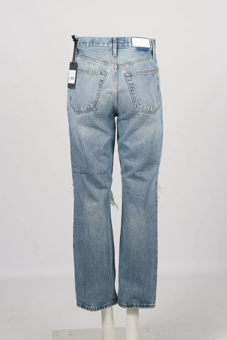 RE/DONE DISTRESSED STRAIGHT LEG JEANS W25 UK 6-8 - Image 4