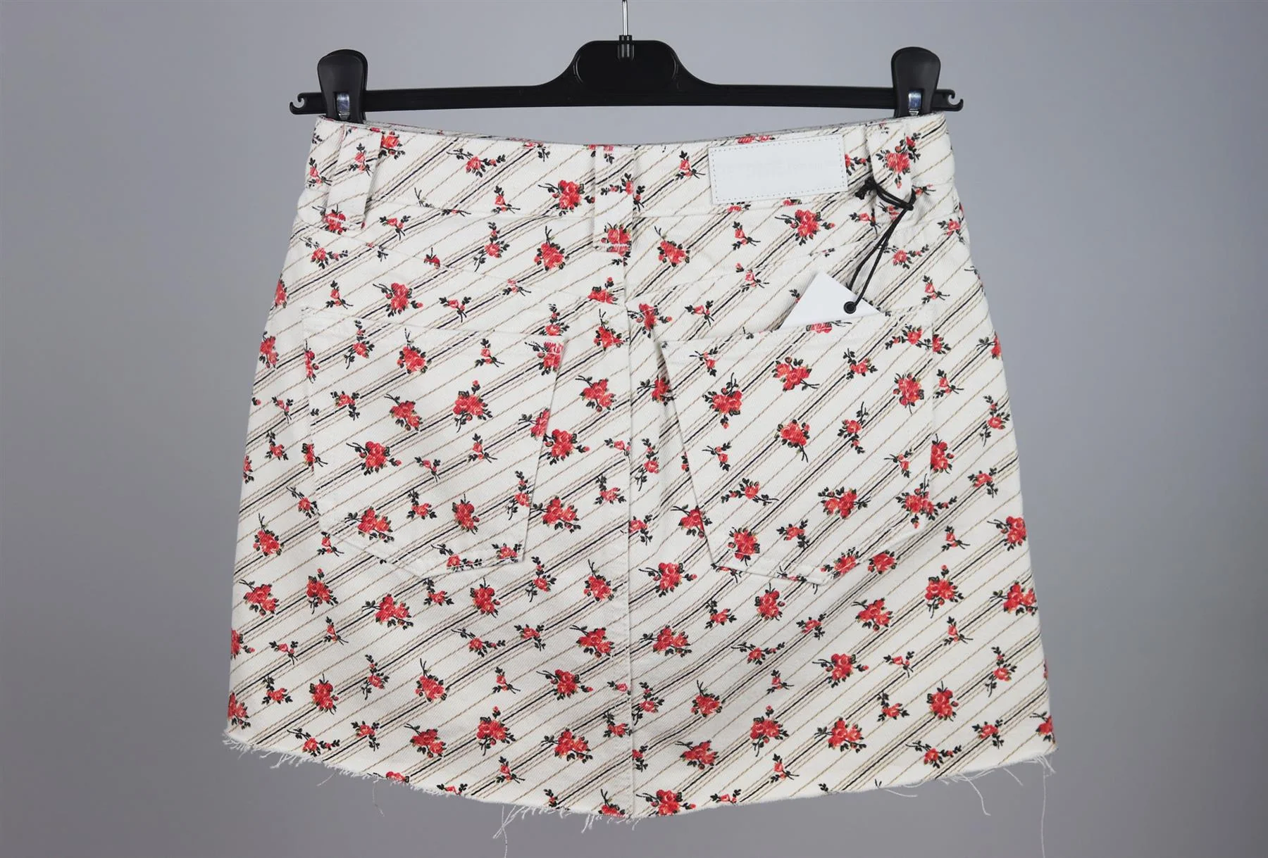 RE/DONE FLORAL PRINTED DENIM MINI SKIRT W25 UK 6/8 - Image 3