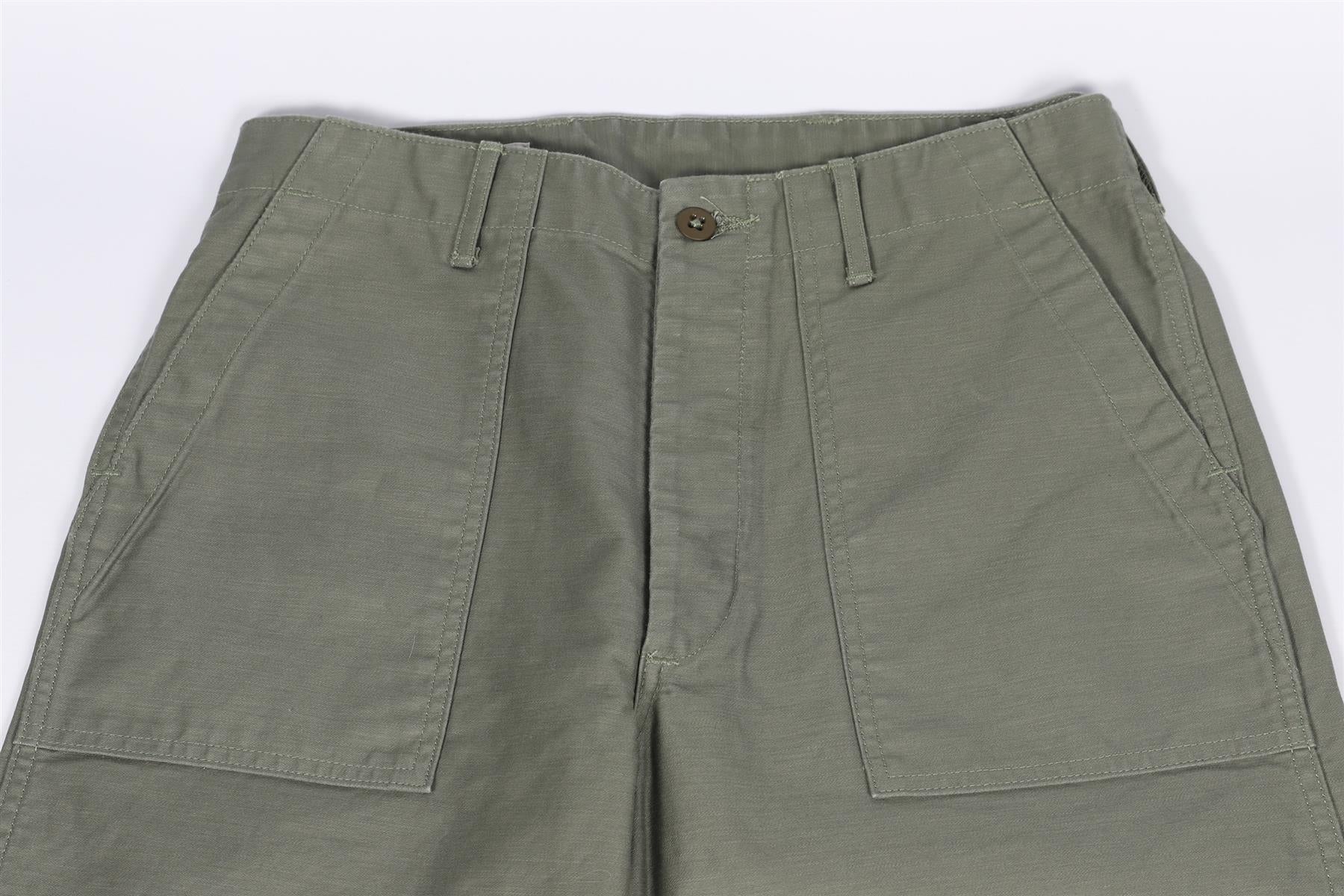 RE/DONE GREEN MEN'S COTTON STRAIGHT LEG PANTS W31 - Image 3