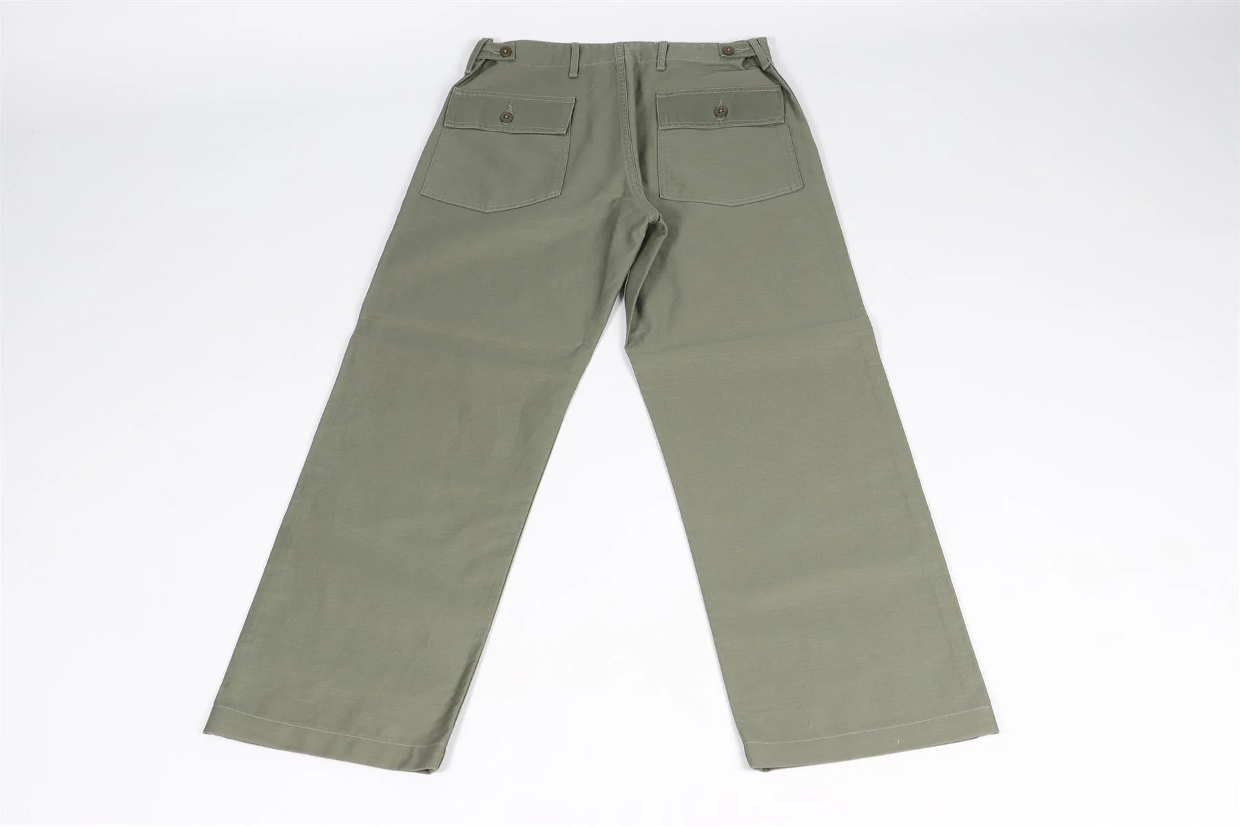 RE/DONE GREEN MEN'S COTTON STRAIGHT LEG PANTS W31 - Image 4