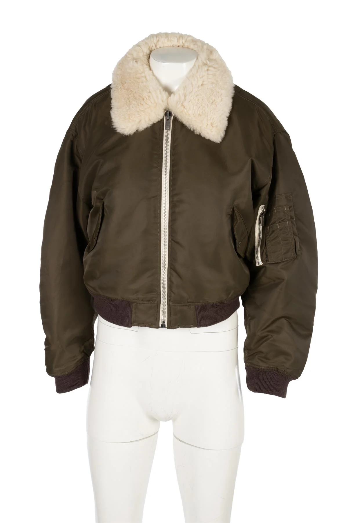 RE/DONE GREEN SHELL BOMBER JACKET XSMALL - Image 2