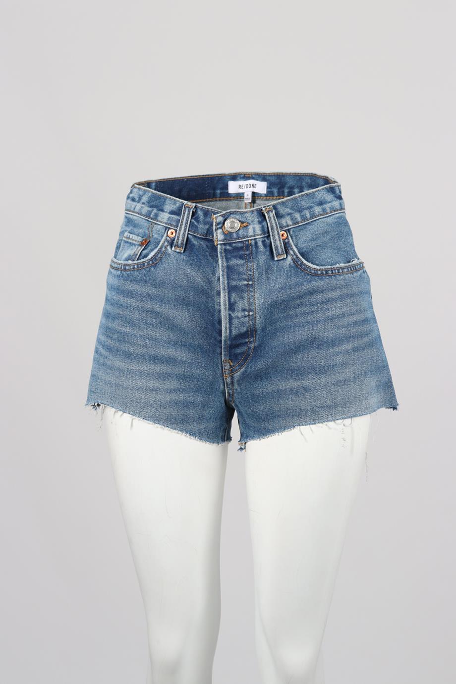 RE/DONE HIGH RISE DENIM SHORTS W25 UK 6-8 - Image 2