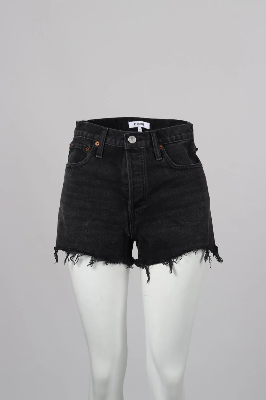 RE/DONE HIGH RISE DENIM SHORTS W25 UK 6-8 - Image 2