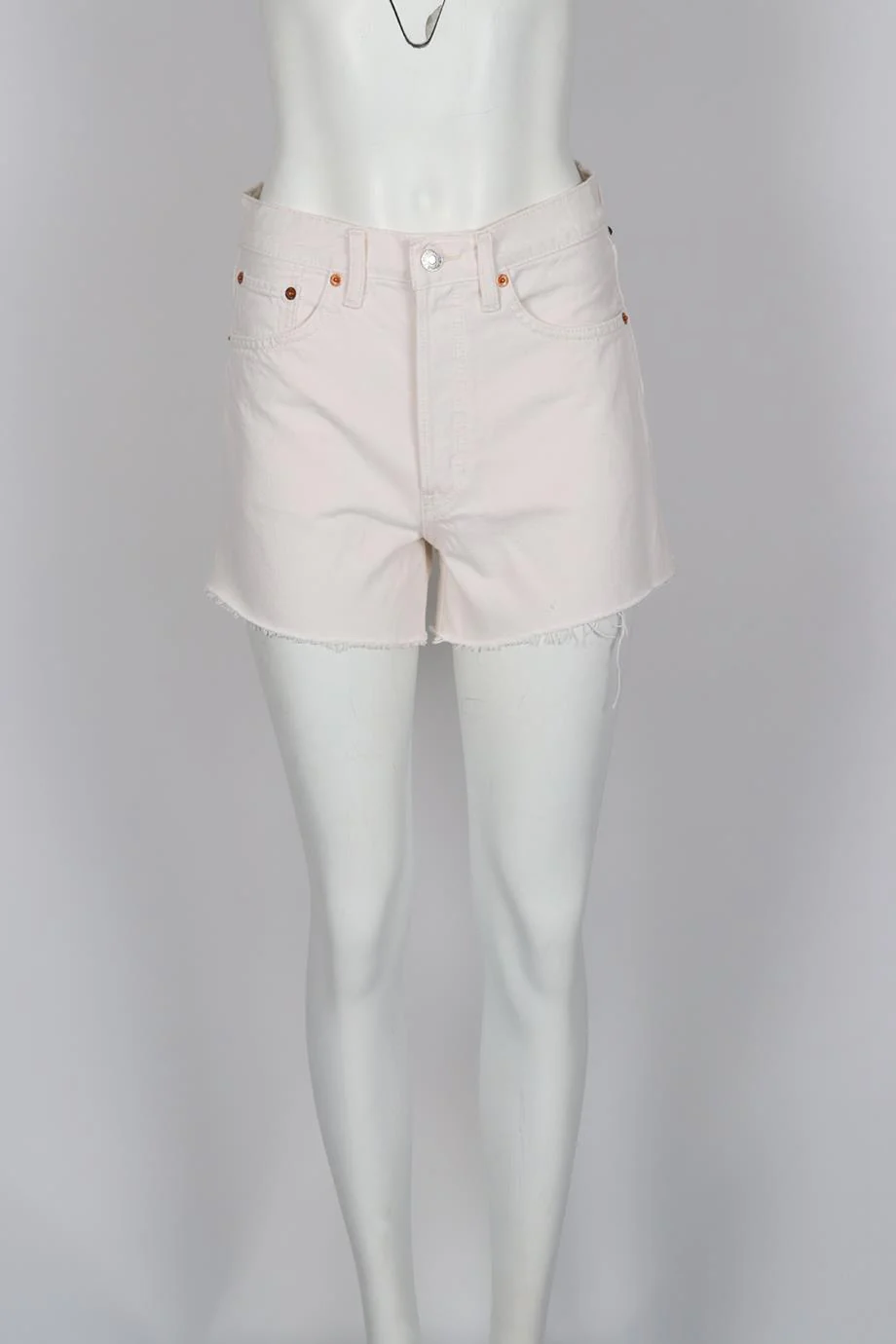 RE/DONE HIGH RISE DENIM SHORTS W25 UK 6-8 - Image 2