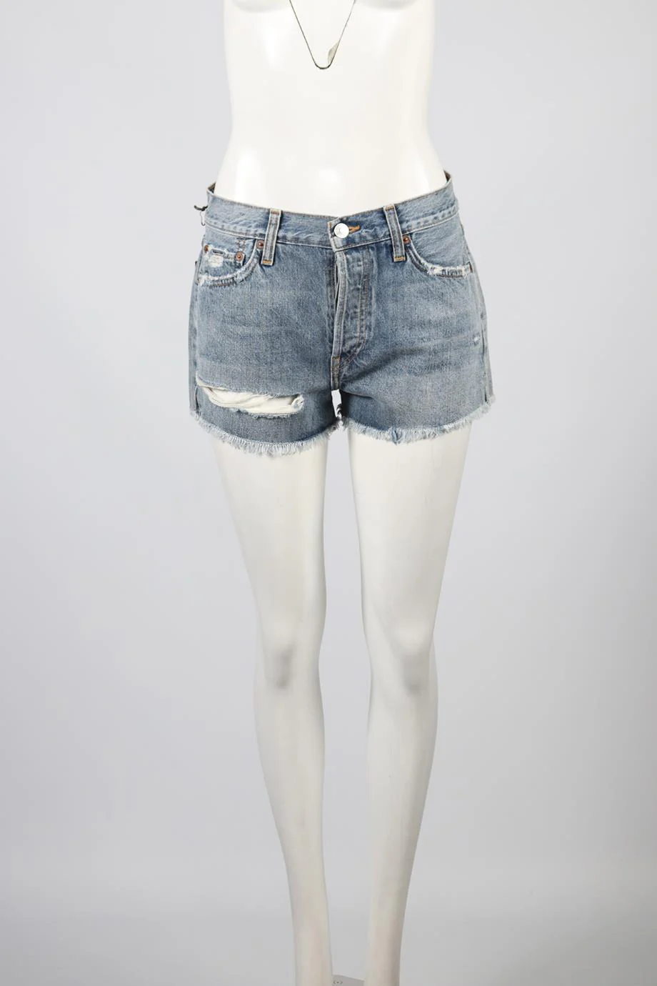 RE/DONE HIGH RISE DENIM SHORTS W26 UK 8 - Image 2