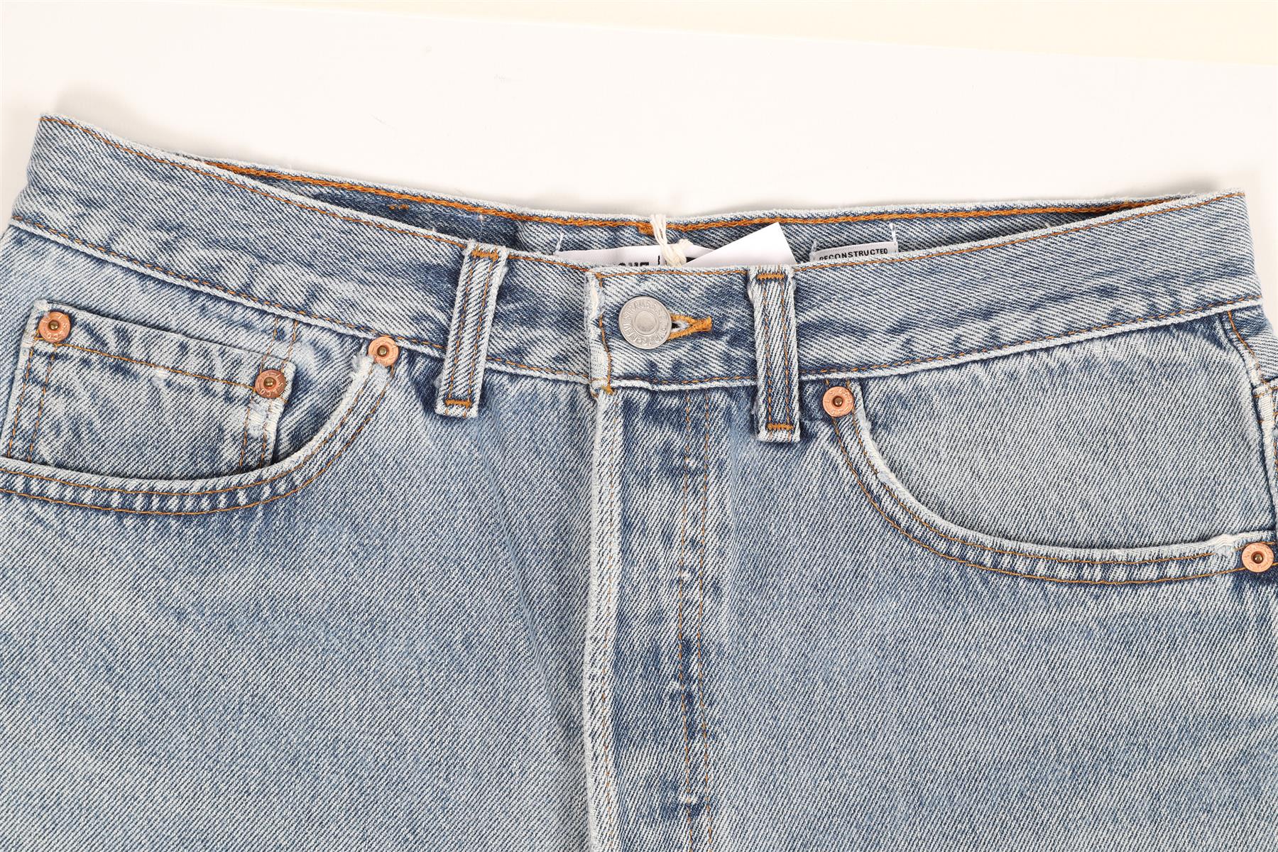 RE/DONE HIGH RISE DENIM SHORTS W27 UK 8-10 - Image 3