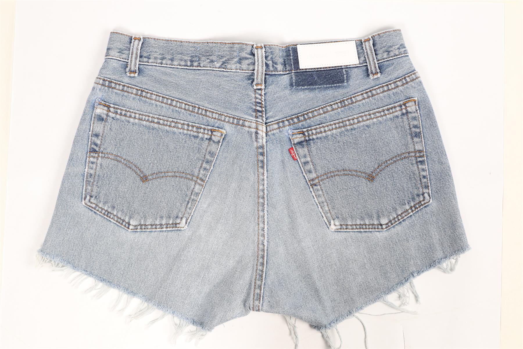 RE/DONE HIGH RISE DENIM SHORTS W27 UK 8-10 - Image 4