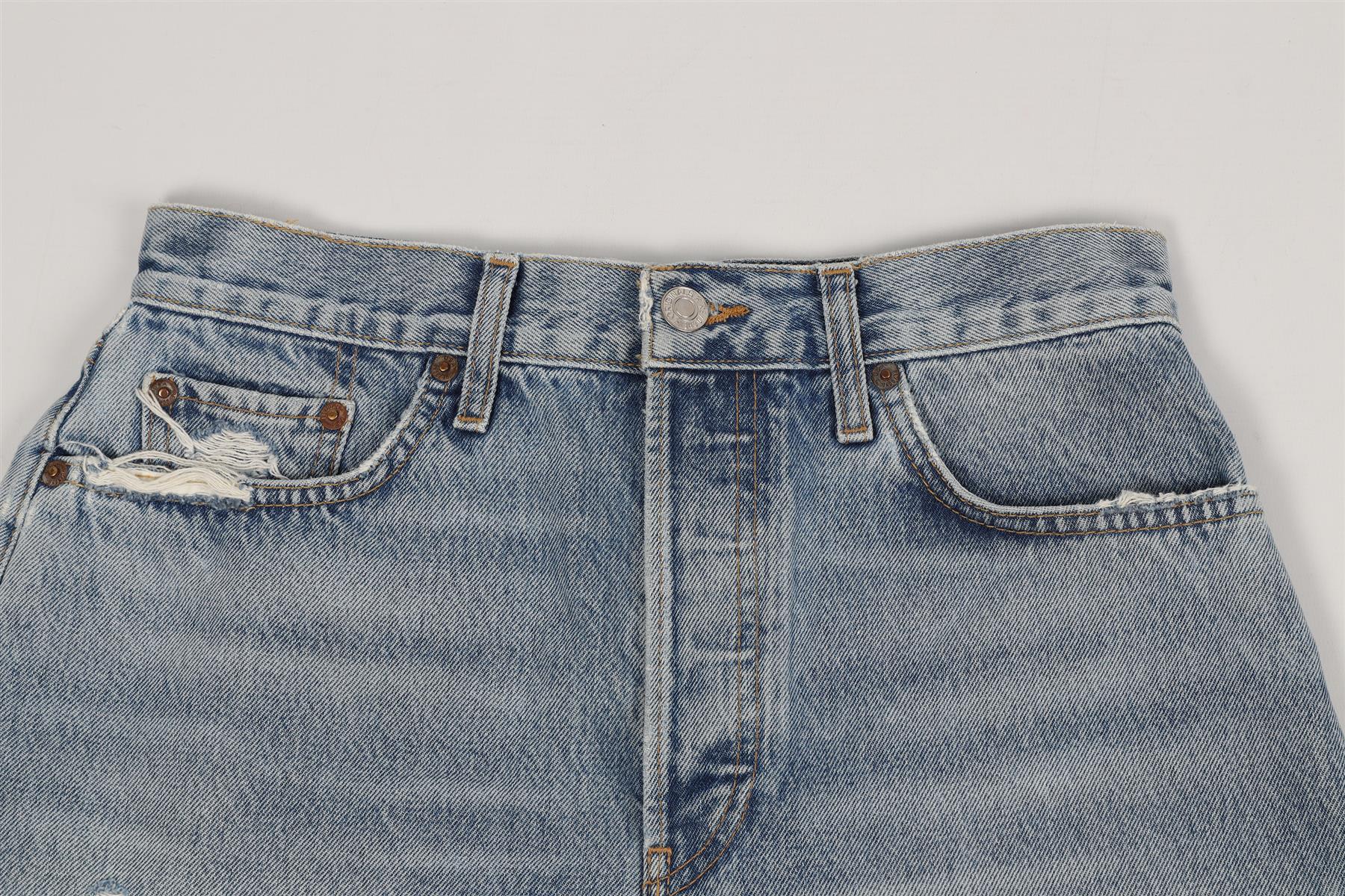 RE/DONE HIGH RISE DENIM SHORTS W27 UK 8-10 - Image 3