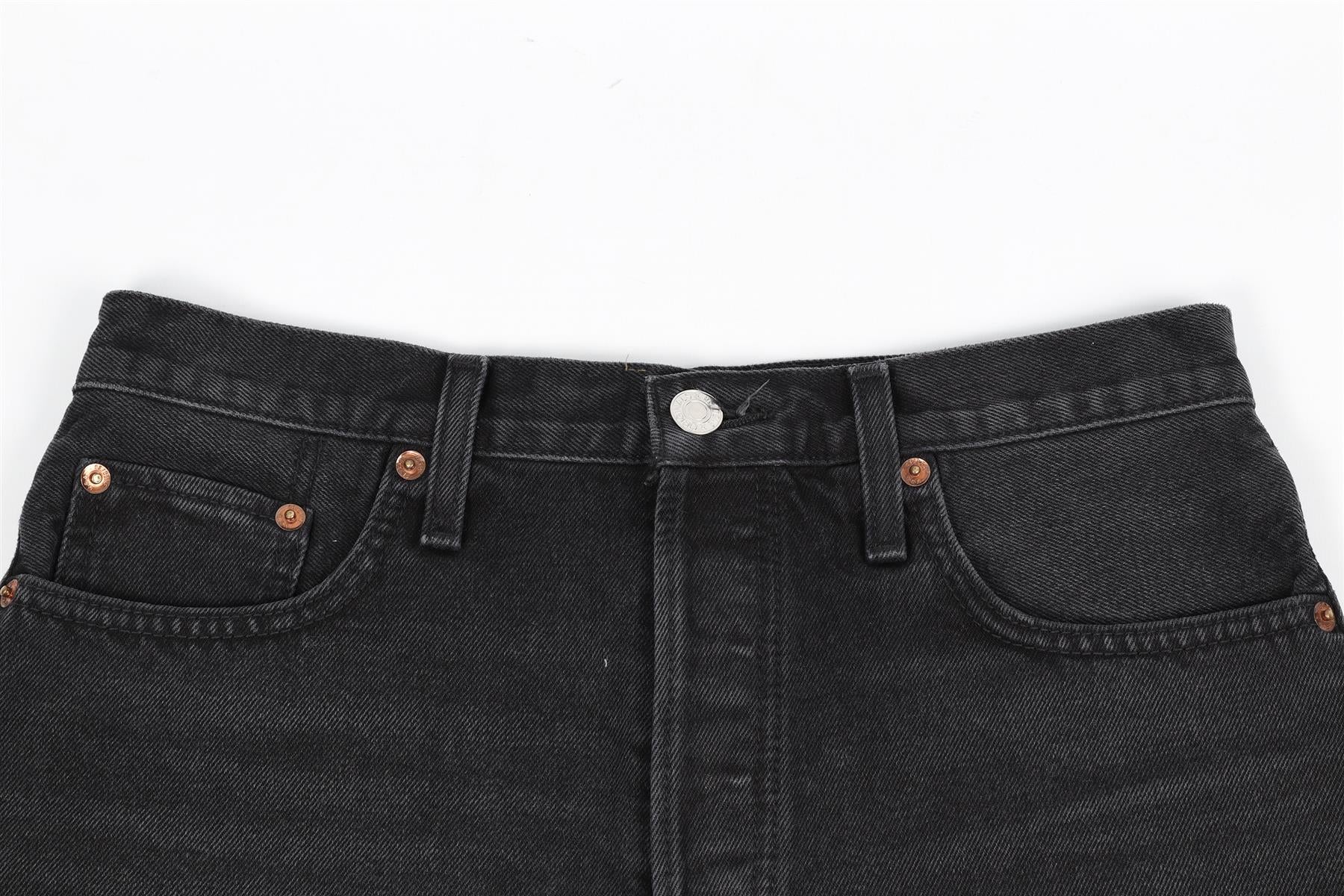 RE/DONE HIGH RISE DENIM SHORTS W27 UK 8-10 - Image 3