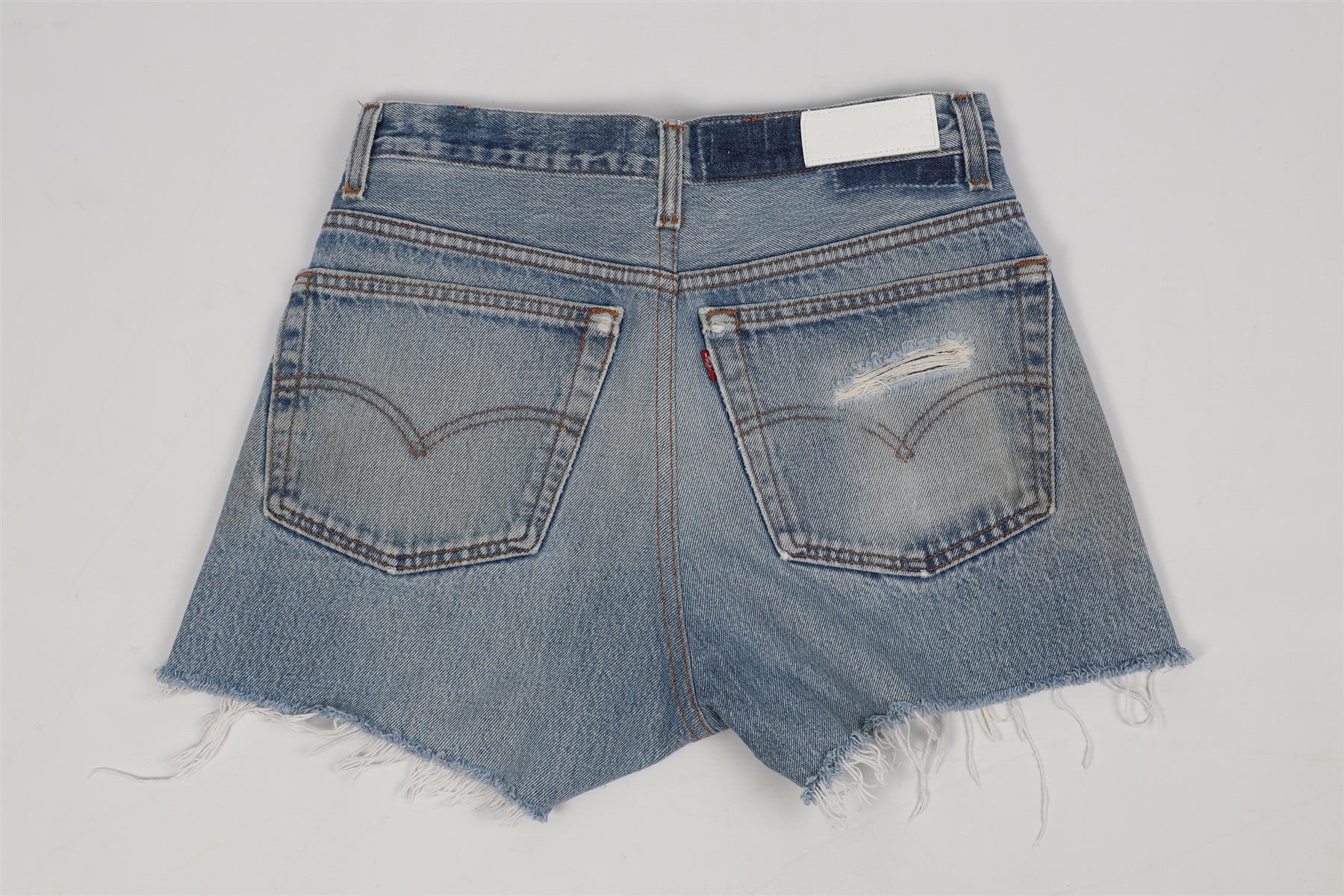 RE/DONE HIGH RISE DENIM SHORTS W27 UK 8-10 - Image 4