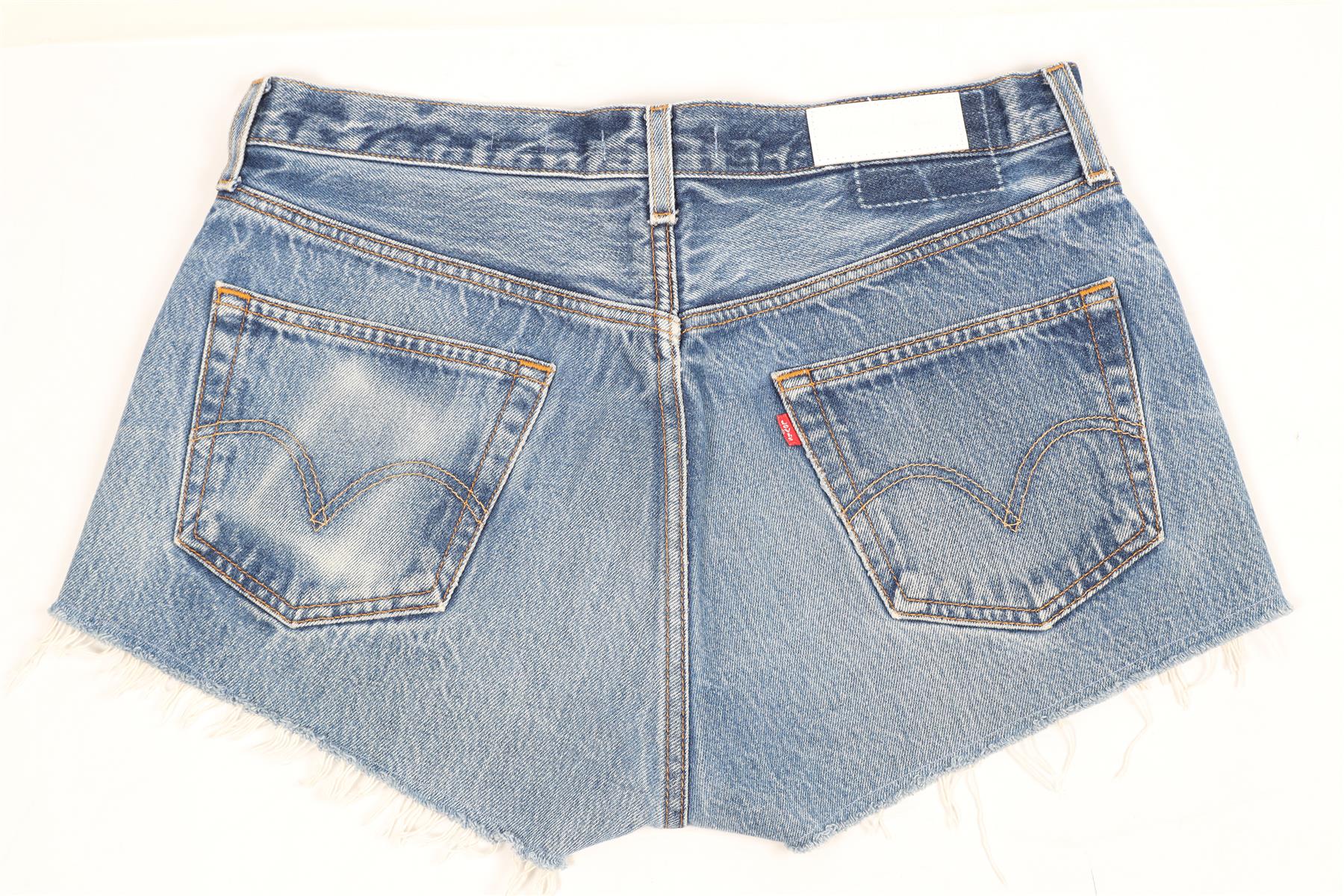 RE/DONE HIGH RISE DENIM SHORTS W28 UK 10 - Image 4