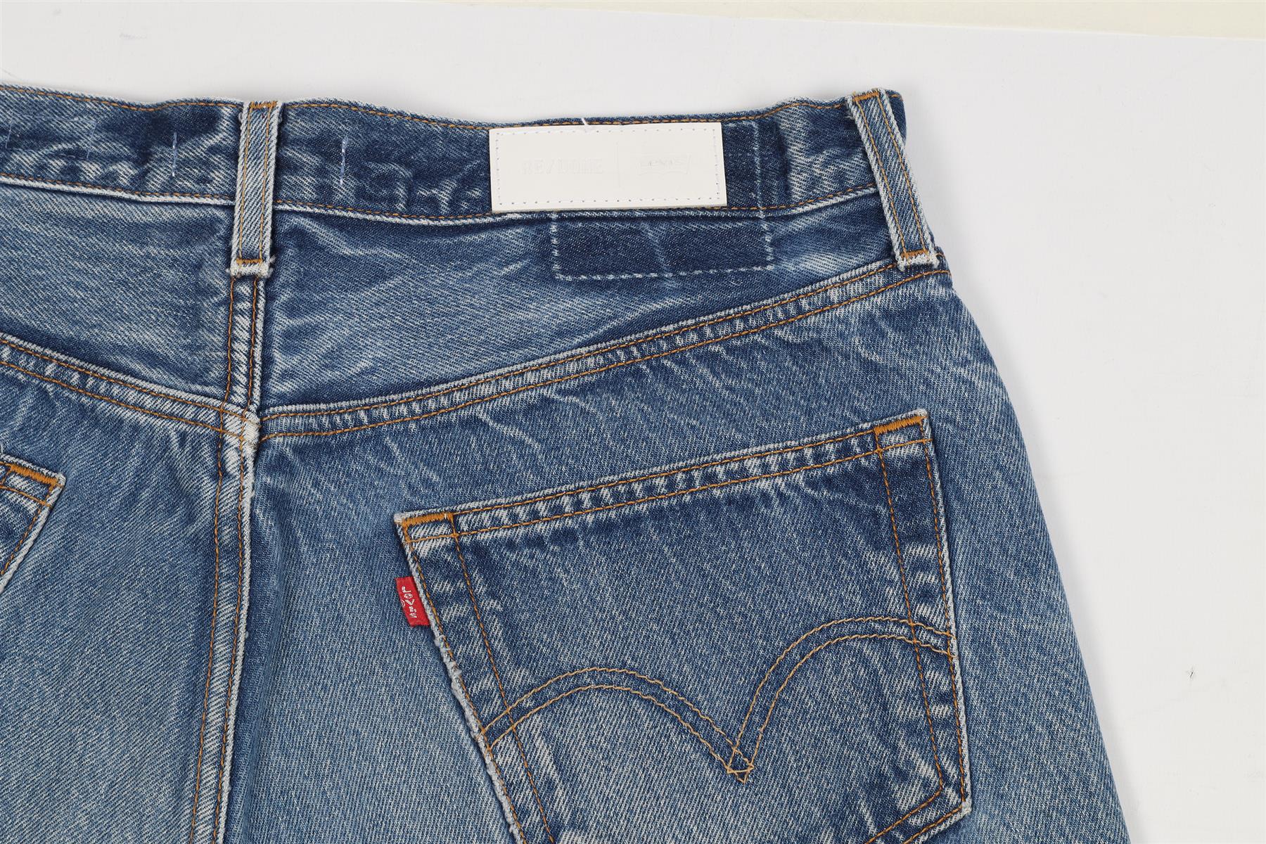 RE/DONE HIGH RISE DENIM SHORTS W28 UK 10 - Image 5